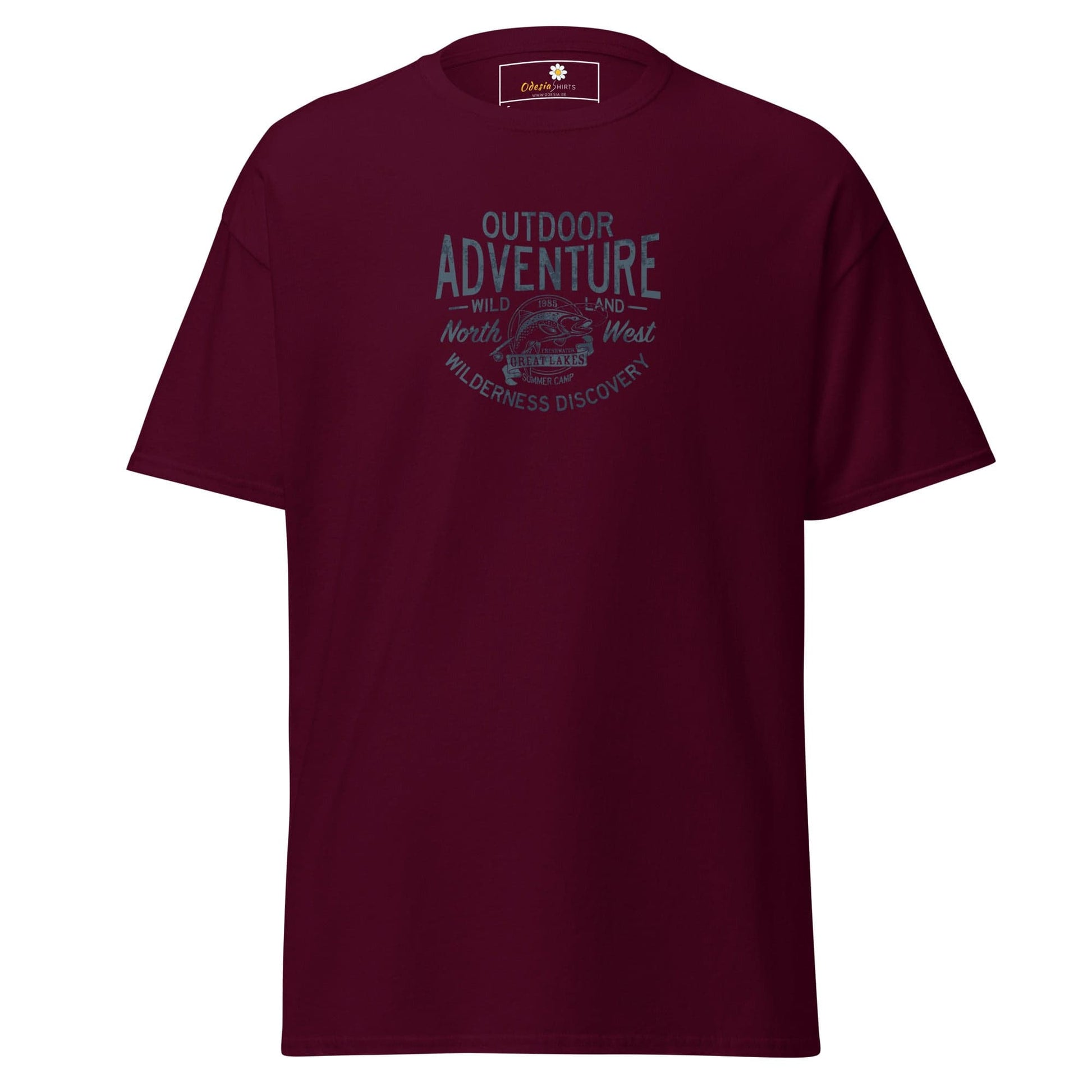 Unisex classic t-shirt - SPORT OUTDOOR ADVENTURE - REGULAR - Maroon / S
