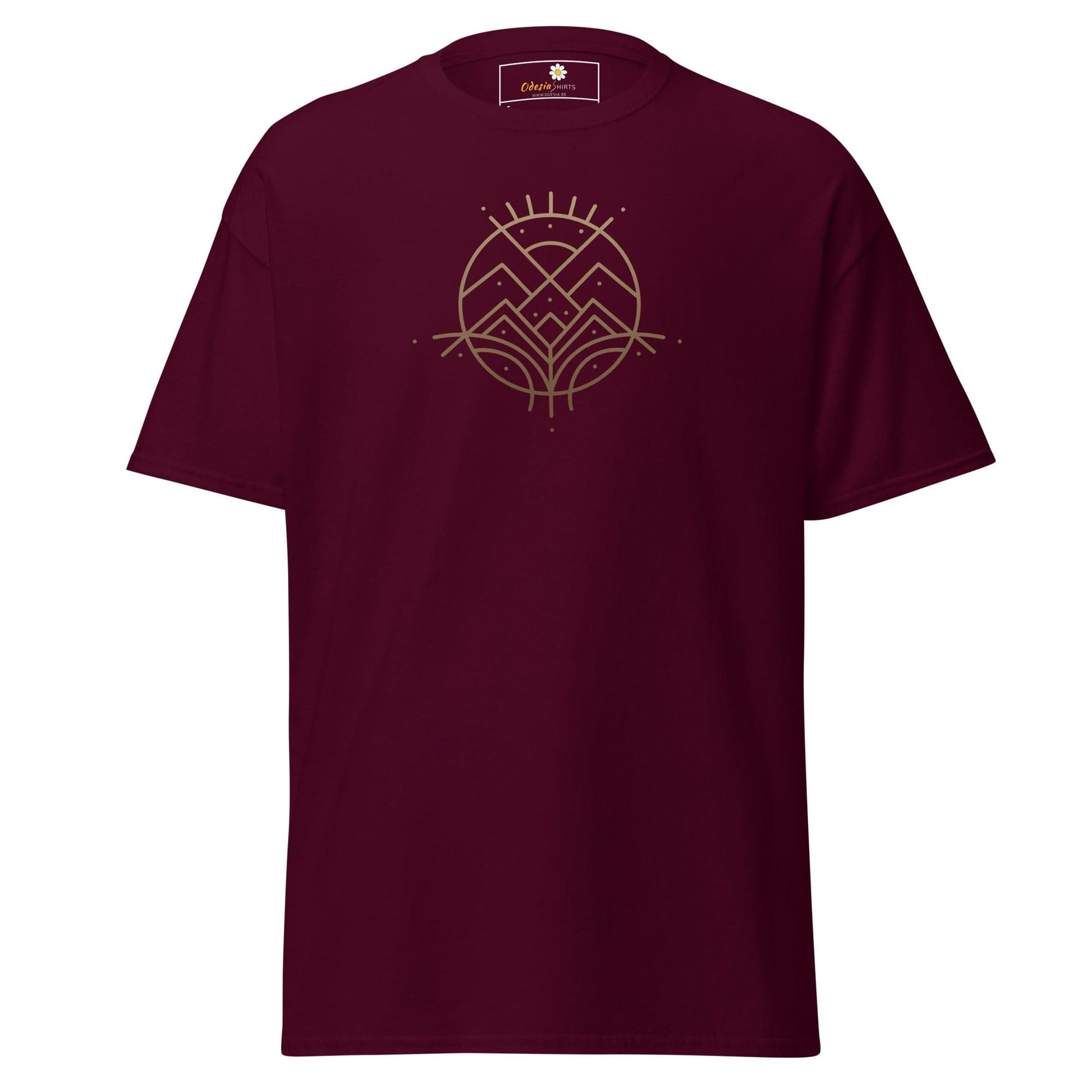 Unisex classic tee - ABSTRACT LANDSCAPE - REGULAR - Maroon / S