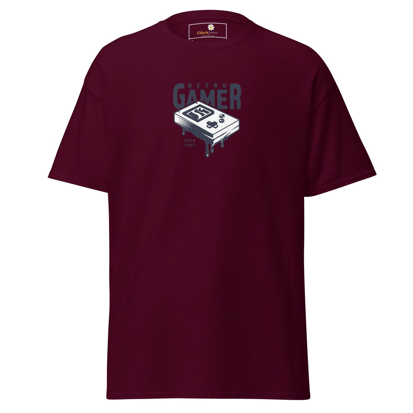 Unisex classic tee - IT RETRO GAMER - REGULAR - Maroon / S