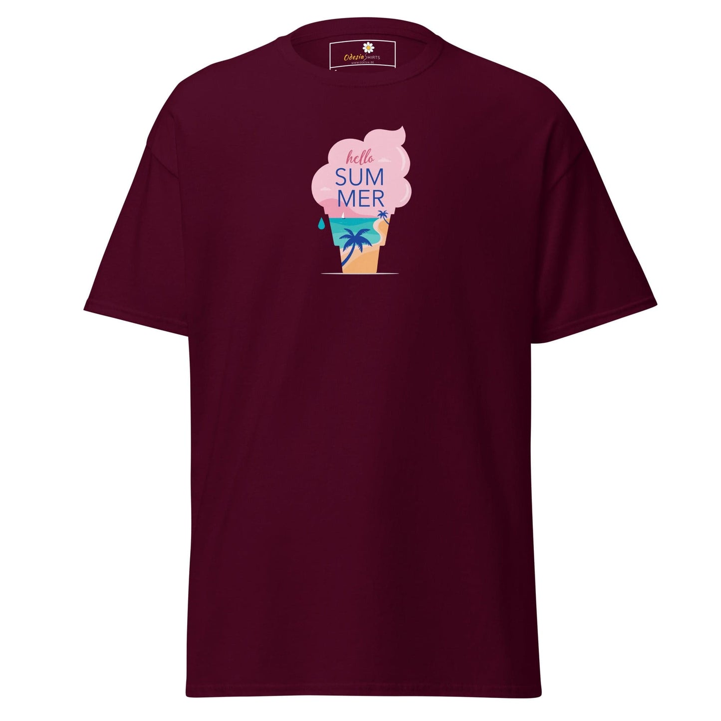 Unisex classic tee - SUMMER MISC ICE - REGULAR - Maroon / S