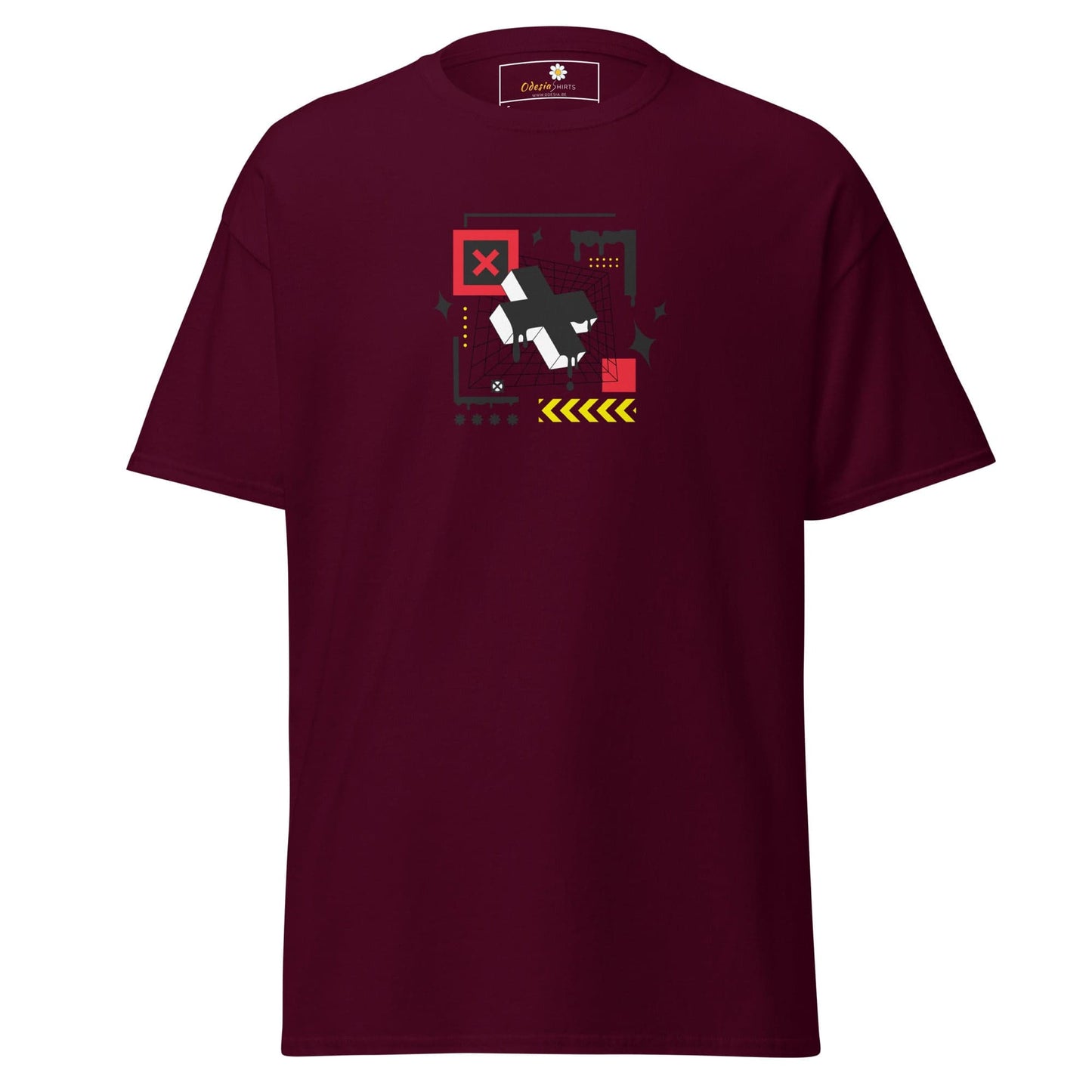 Unisex classic t-shirt - ABSTRACT FIGURES - REGULAR - Maroon / S
