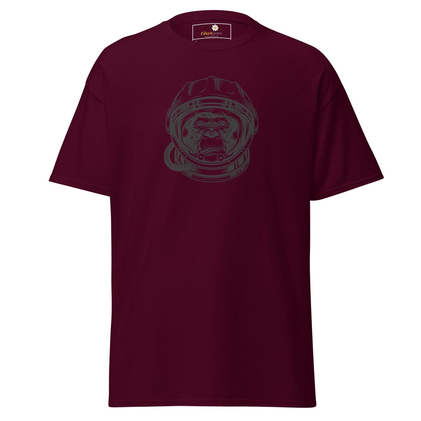 Unisex classic tee - WILD LIFE ASTRONAUT CHIMP - REGULAR - Maroon / S