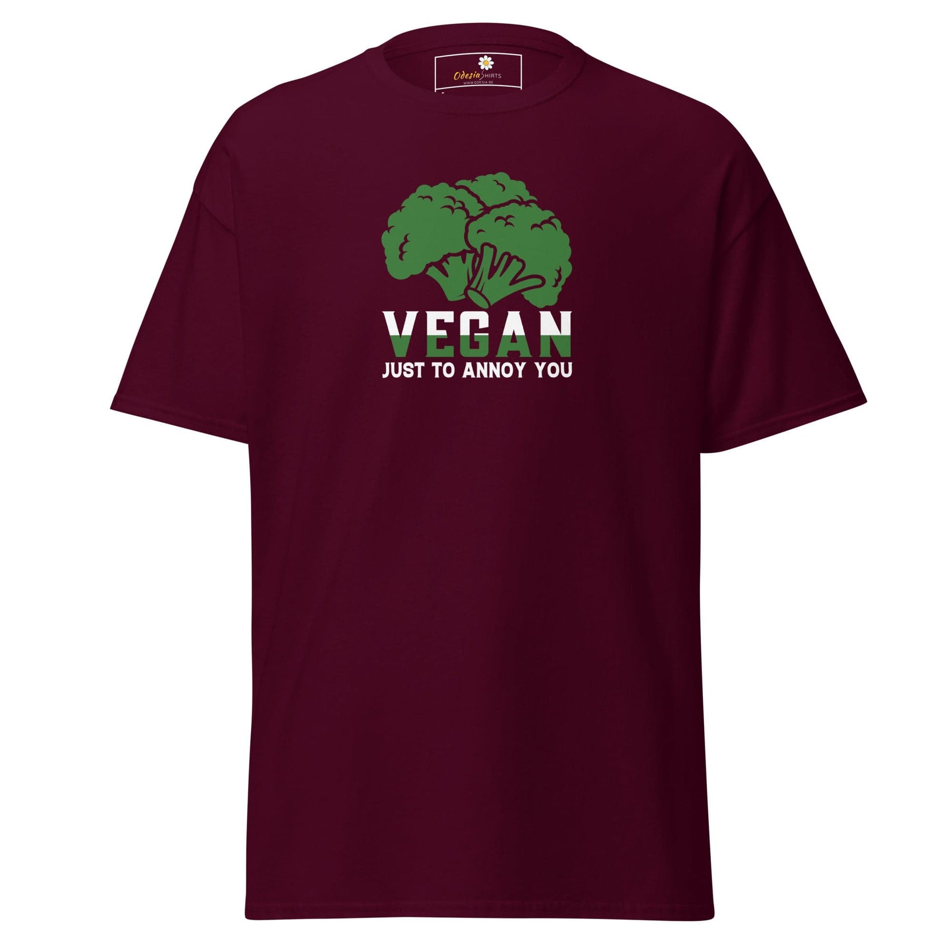 Unisex classic tee - GREEN VEGAN TO ANNOY YOU - REGULAR - Maroon / S