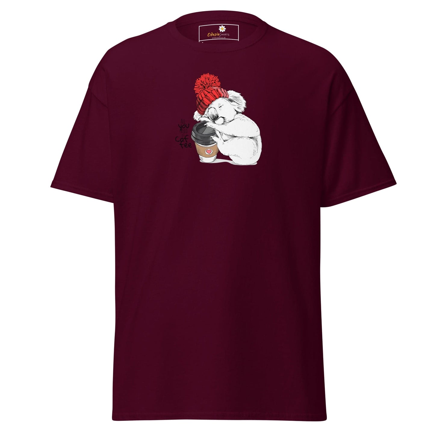 Unisex classic tee - WILD LIFE FUN KOALA - REGULAR - Maroon / S