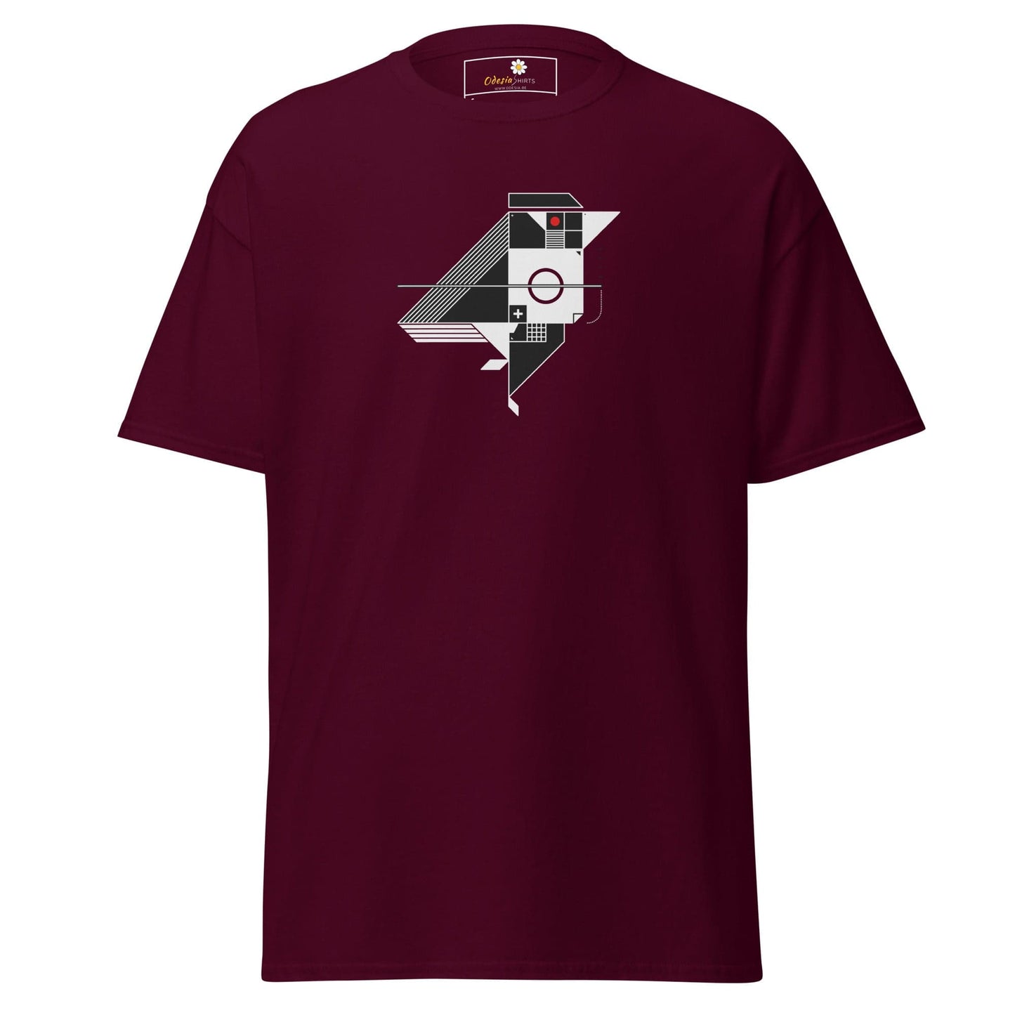 Unisex classic tee - ABSTRACT BIRD - REGULAR - Maroon / S