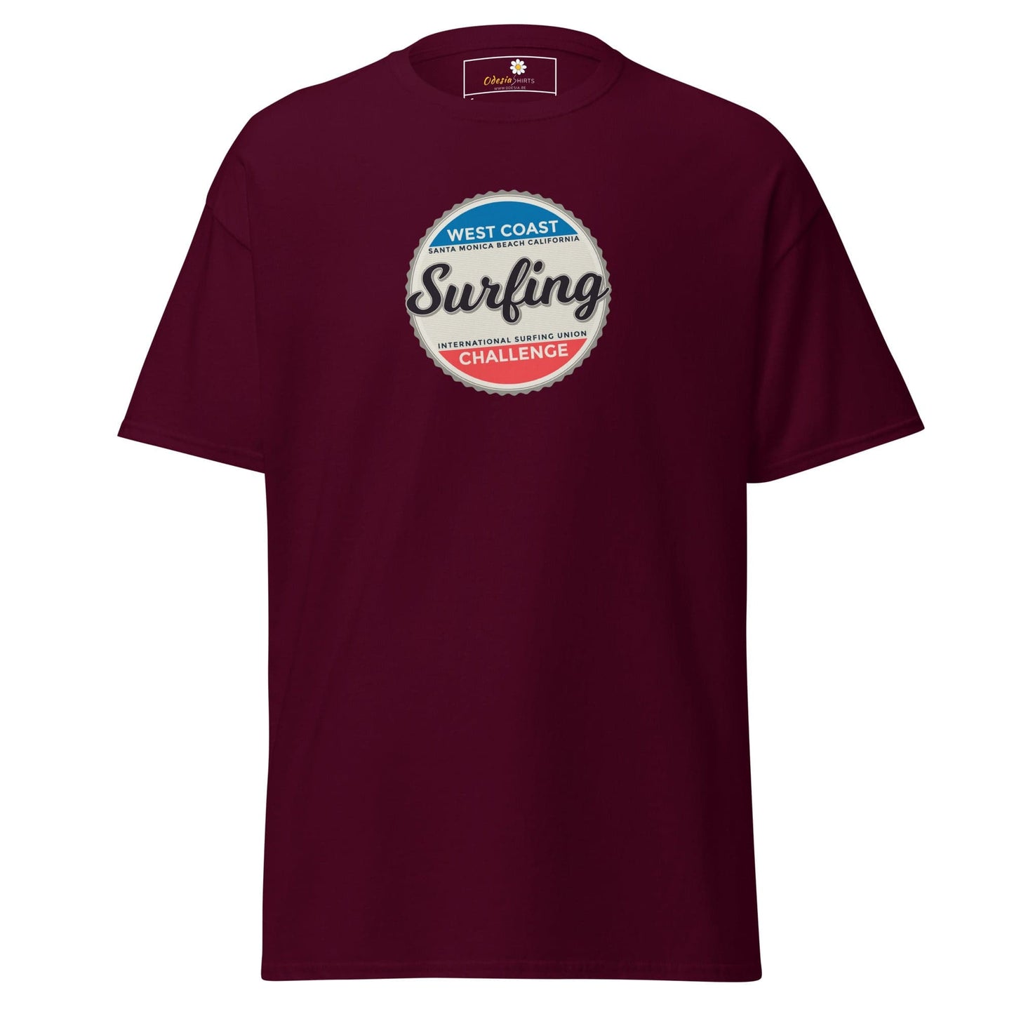 Unisex classic tee - SPORT SURFING COAST - REGULAR - Maroon / S