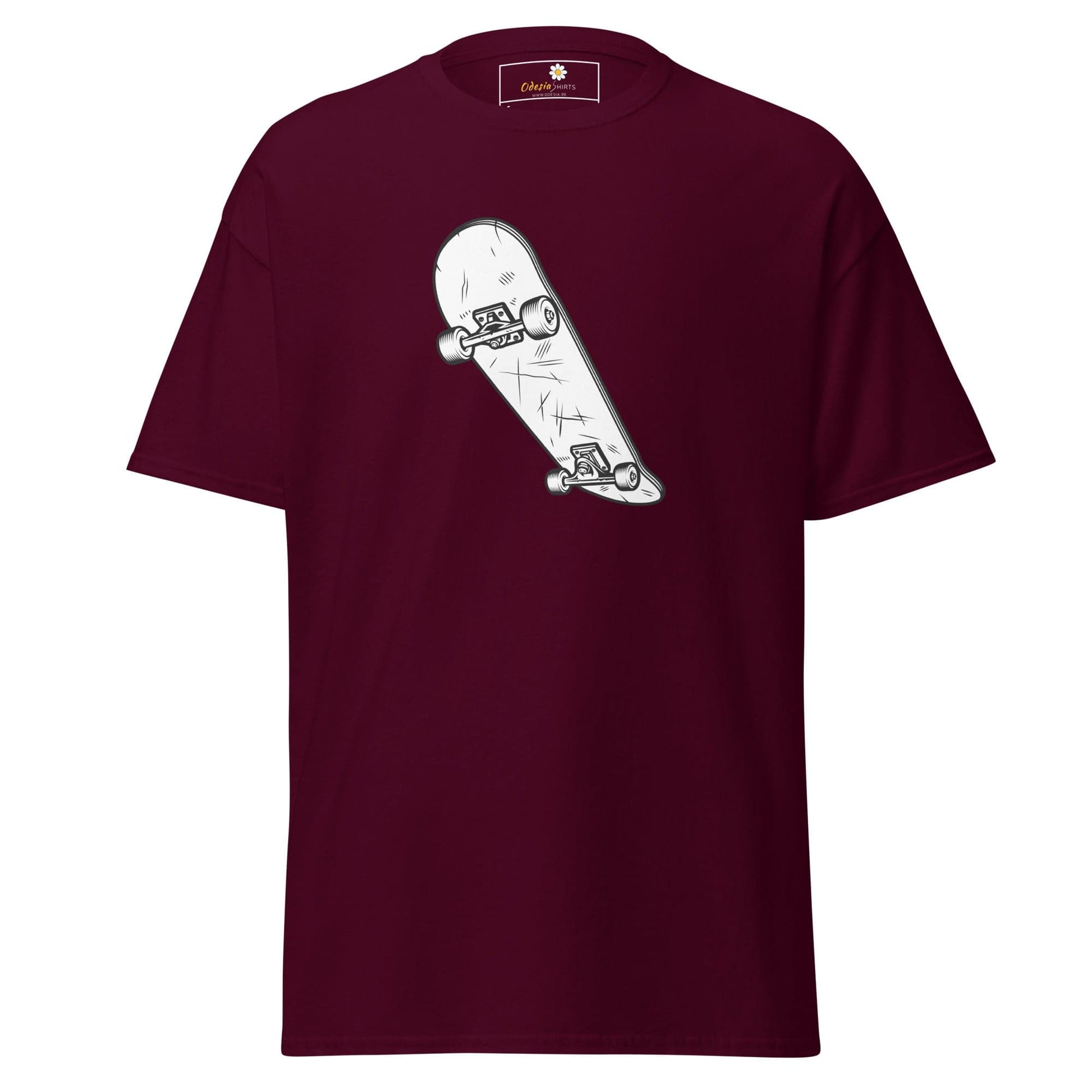 Unisex classic t-shirt - SPORT SKATEBOARD - REGULAR - Maroon / S