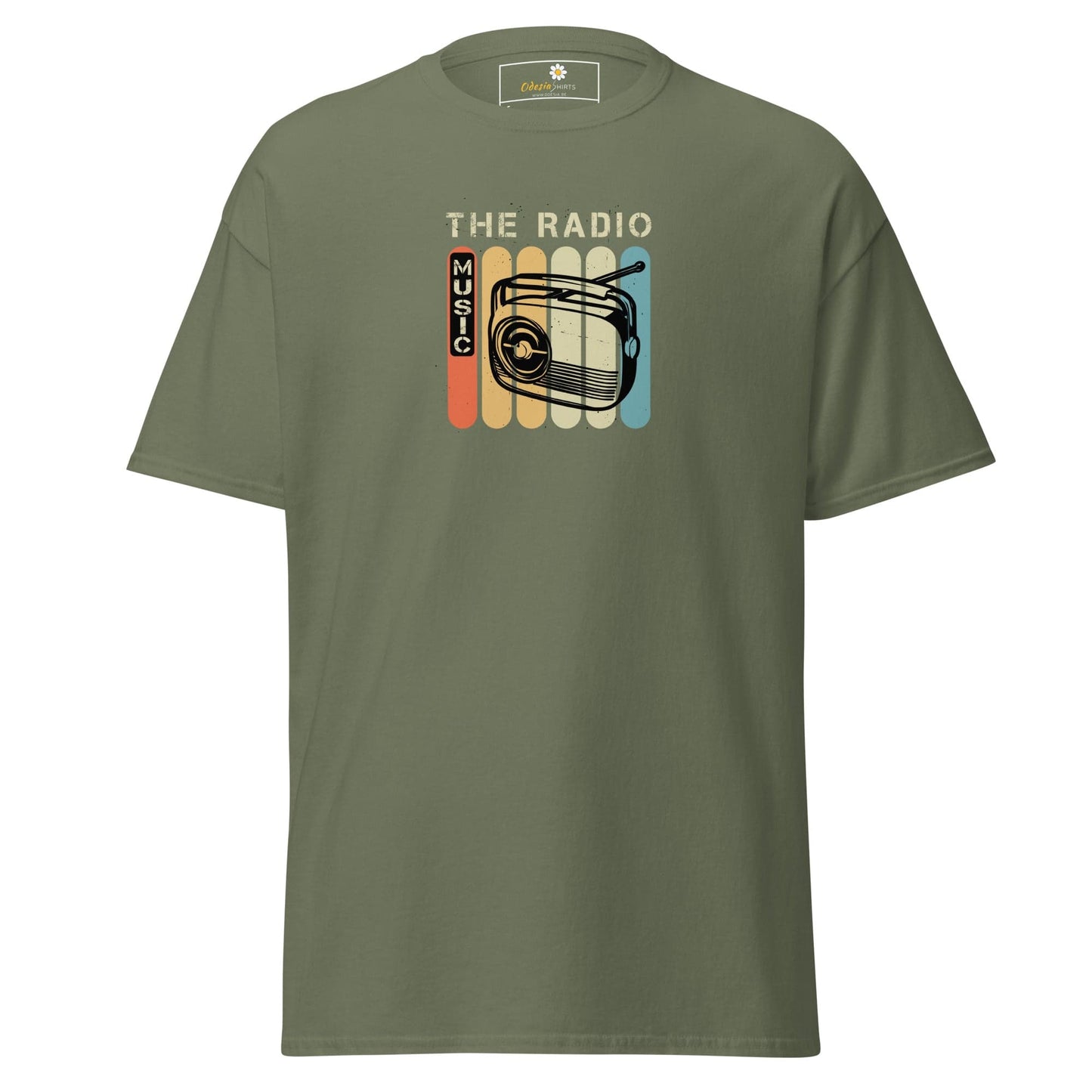 Unisex classic t-shirt - MUSIC THE RADIO - REGULAR - Military Green / S