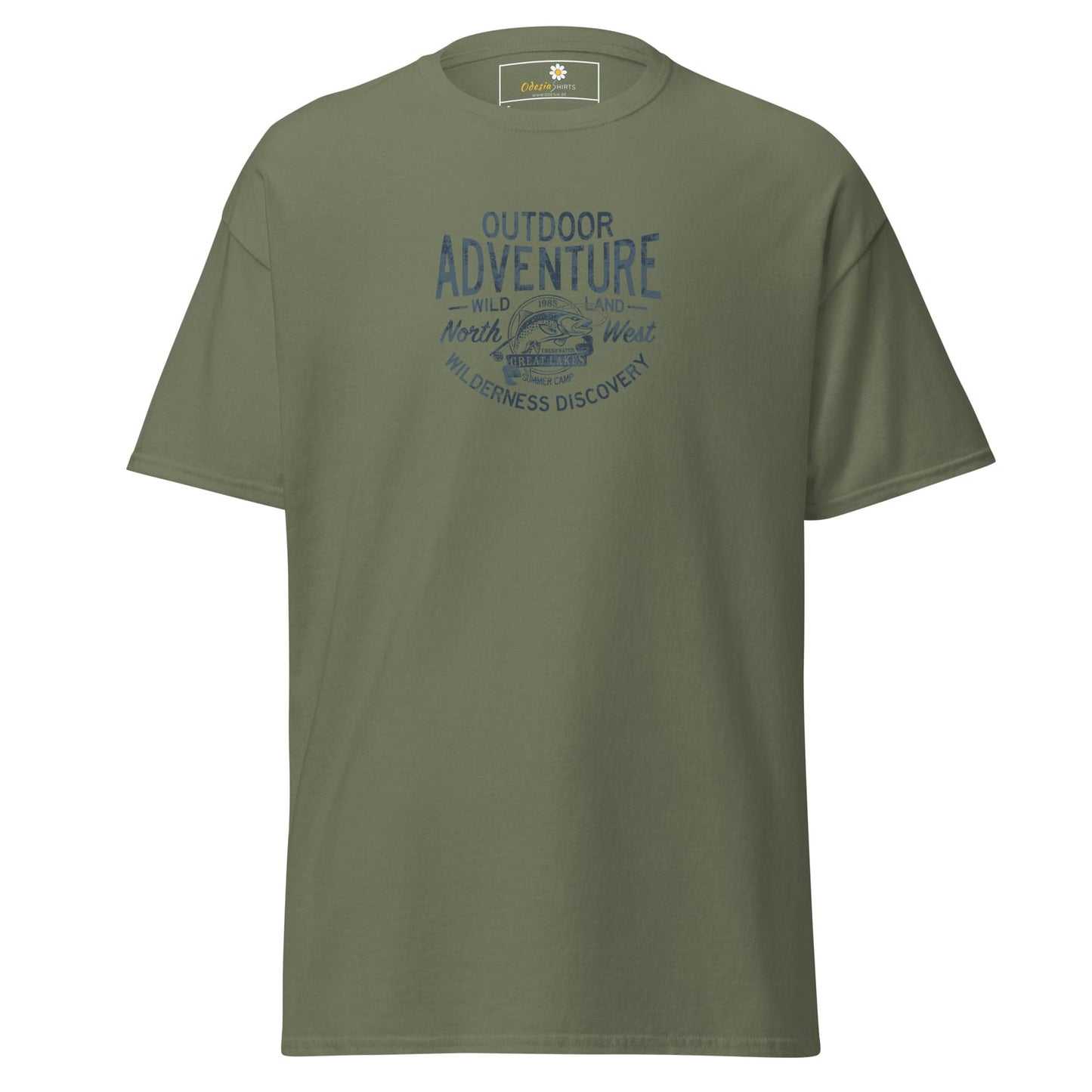 Unisex classic t-shirt - SPORT OUTDOOR ADVENTURE - REGULAR - Military Green / S