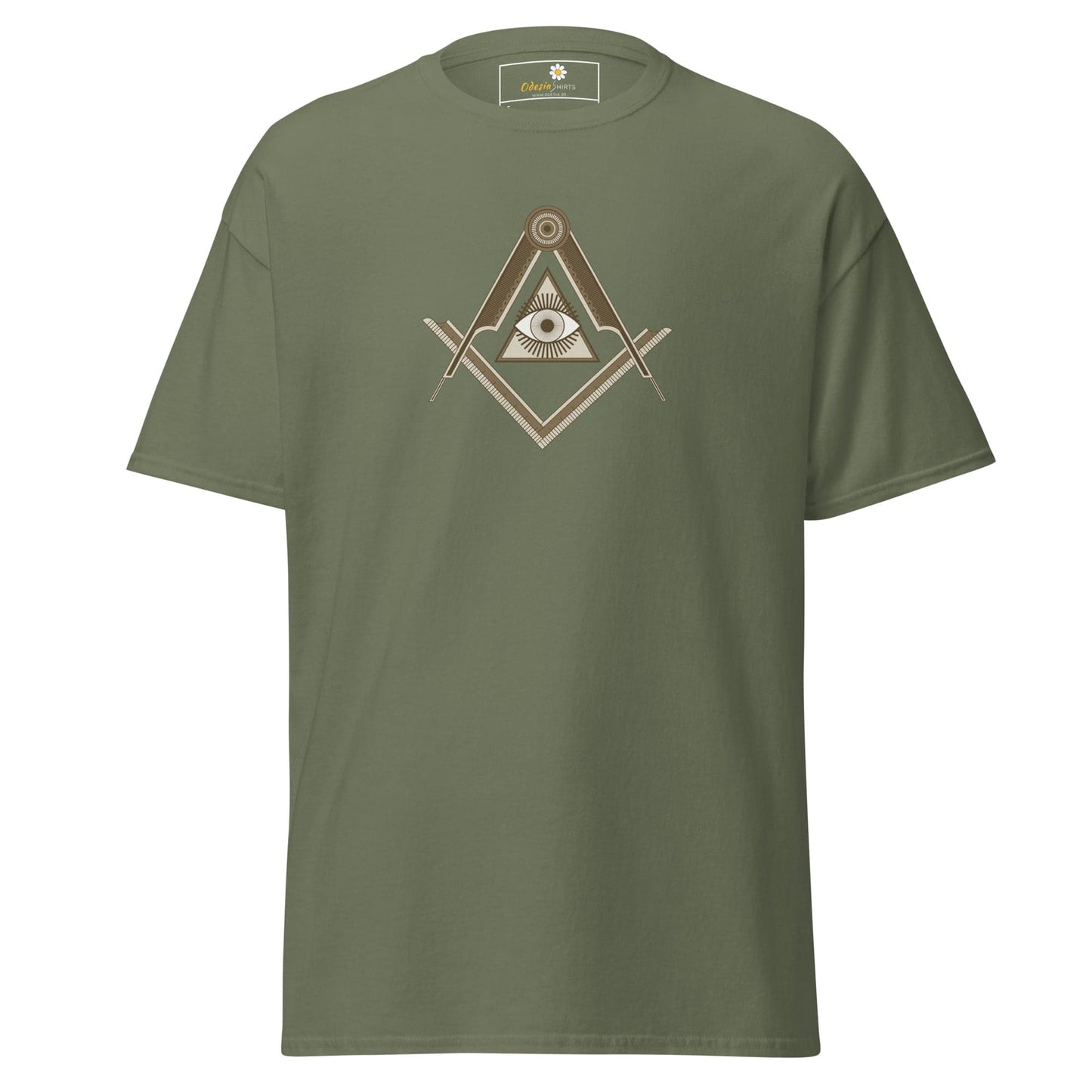Unisex classic t-shirt - MYSTIC EYE TRIANGLE - REGULAR - Military Green / S