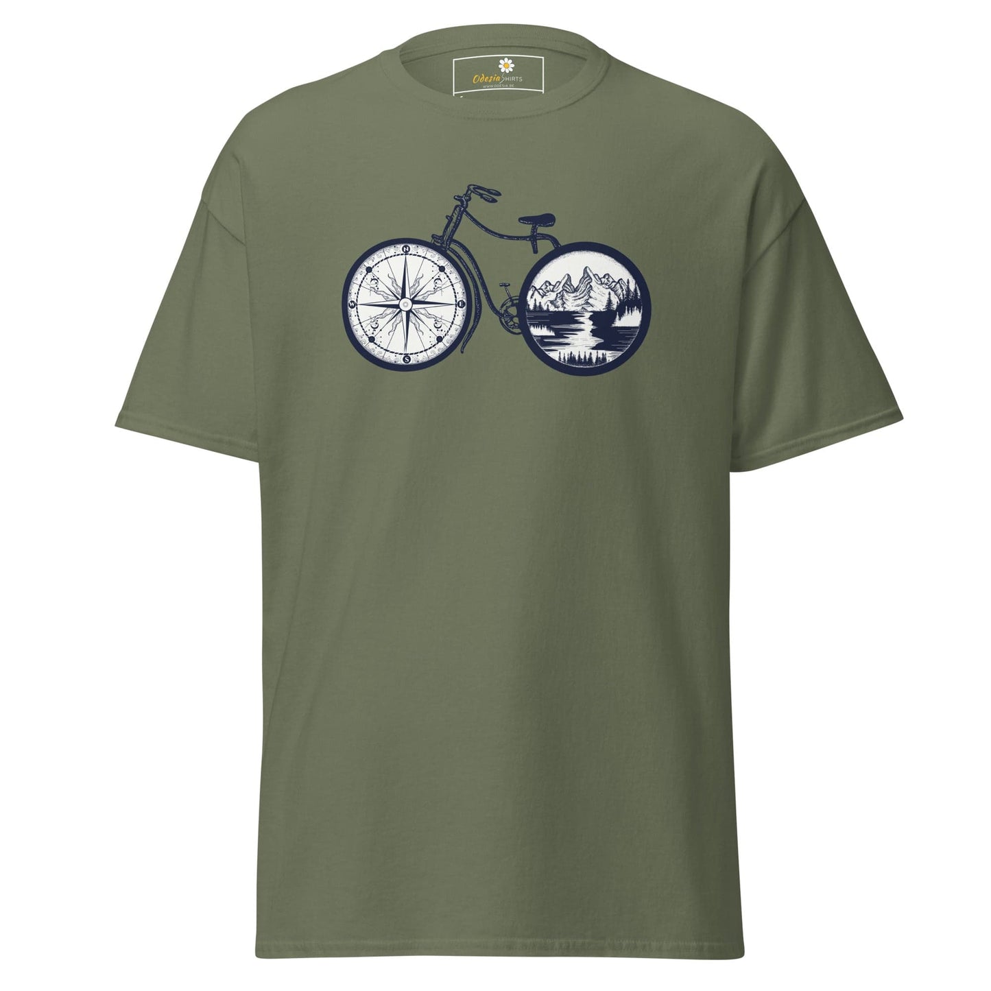 Unisex classic t-shirt - SPORT BIKE DIRECTION MOUNTAINS - REGULAR - Military Green / S