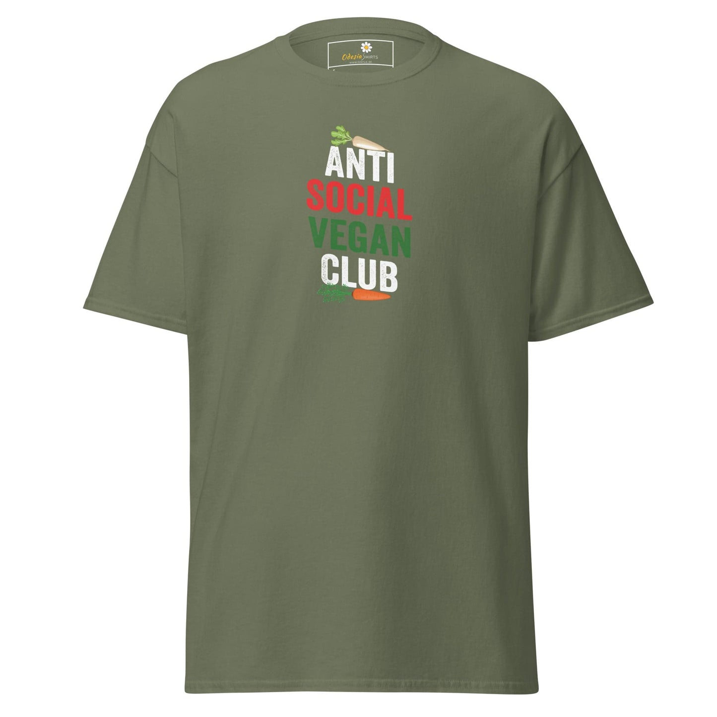 Unisex classic tee - GREEN VEGAN CLUB - REGULAR - Military Green / S