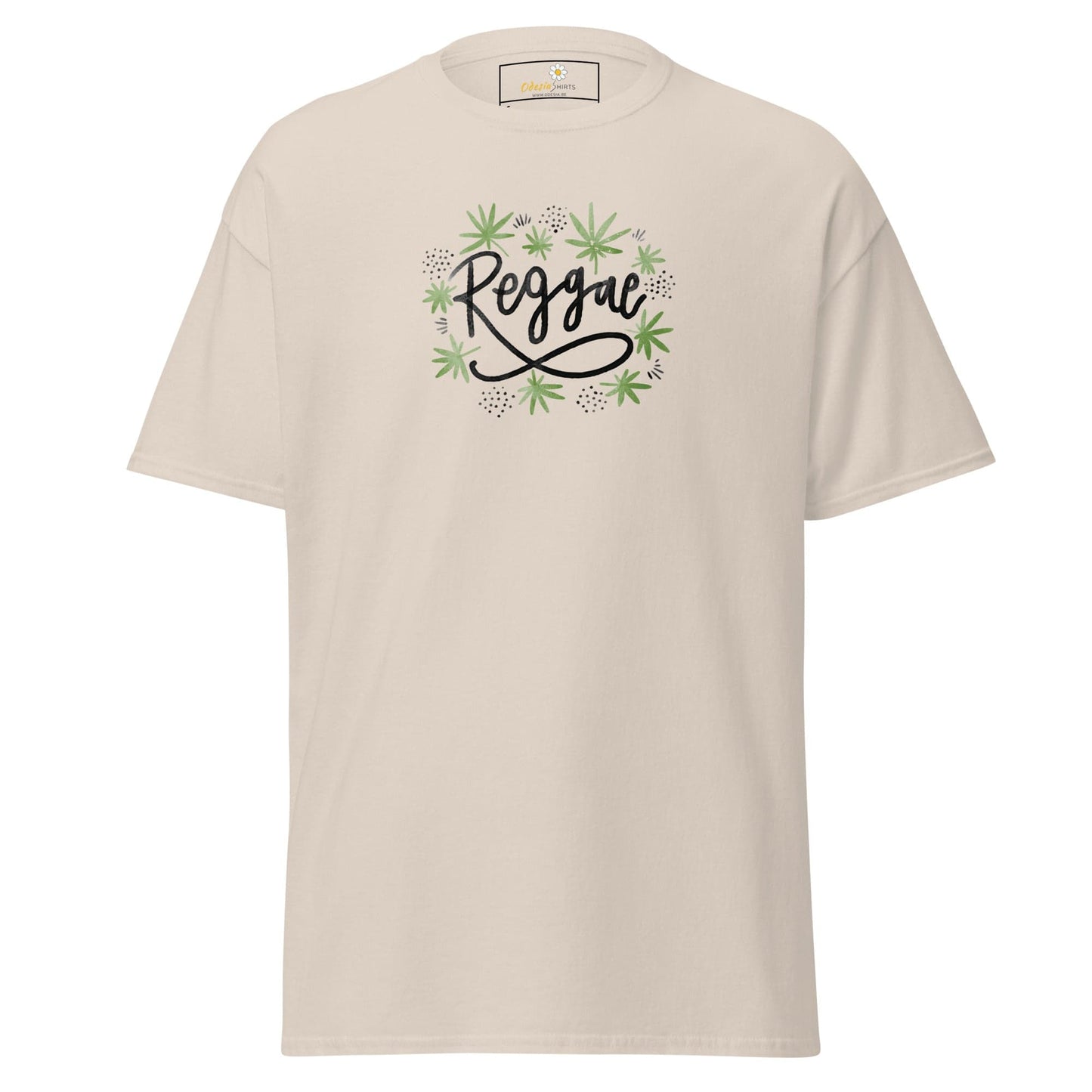 Unisex classic t-shirt - MUSIC REGGAE LEAVES - REGULAR - Natural / S