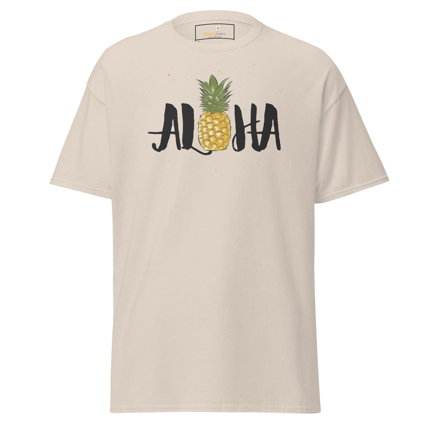 Unisex classic t-shirt - POSITIVE ALOHA HAWAI PINEAPPLE - REGULAR - Natural / S