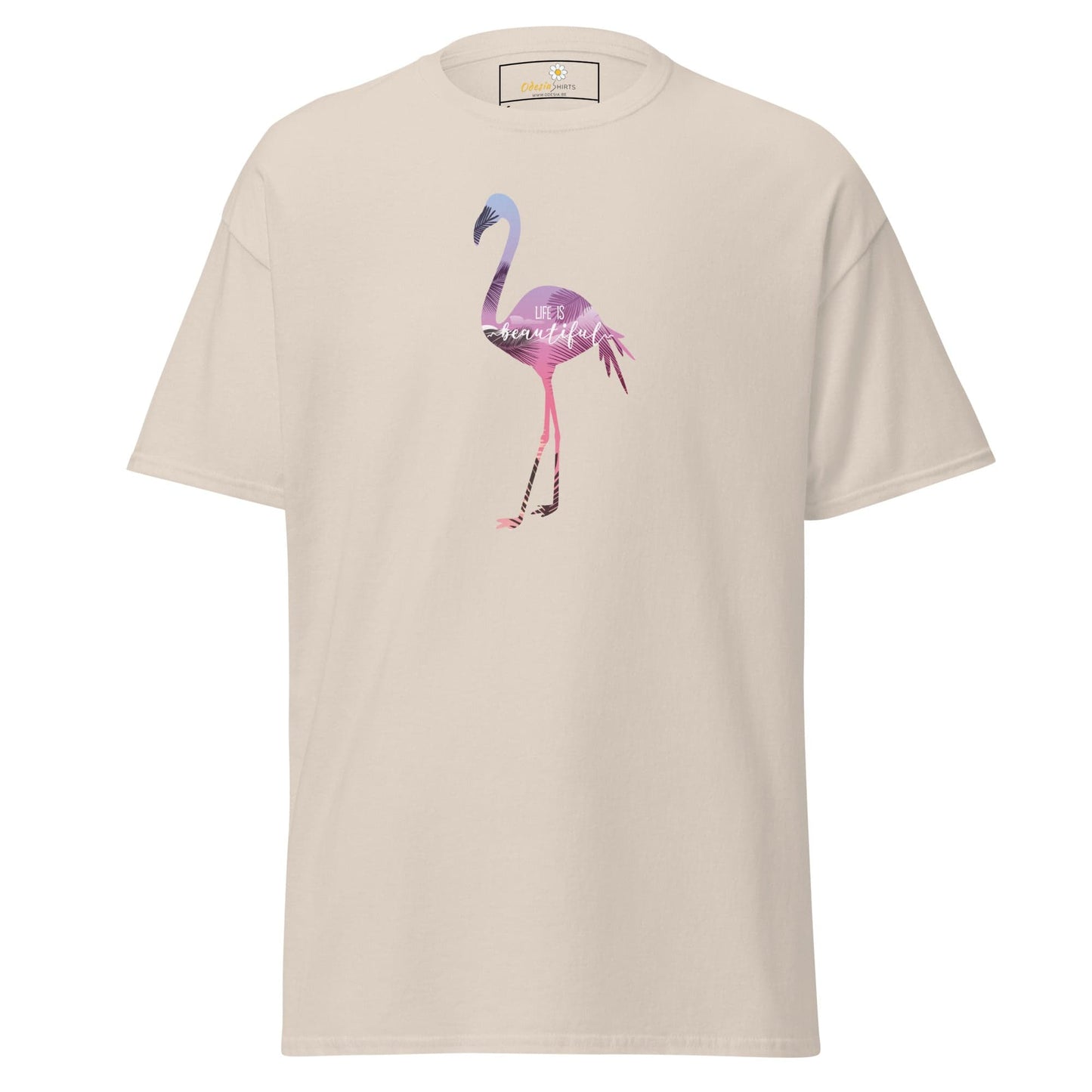 Unisex classic tee - WILD LIFE FLAMINGO - REGULAR - Natural / S