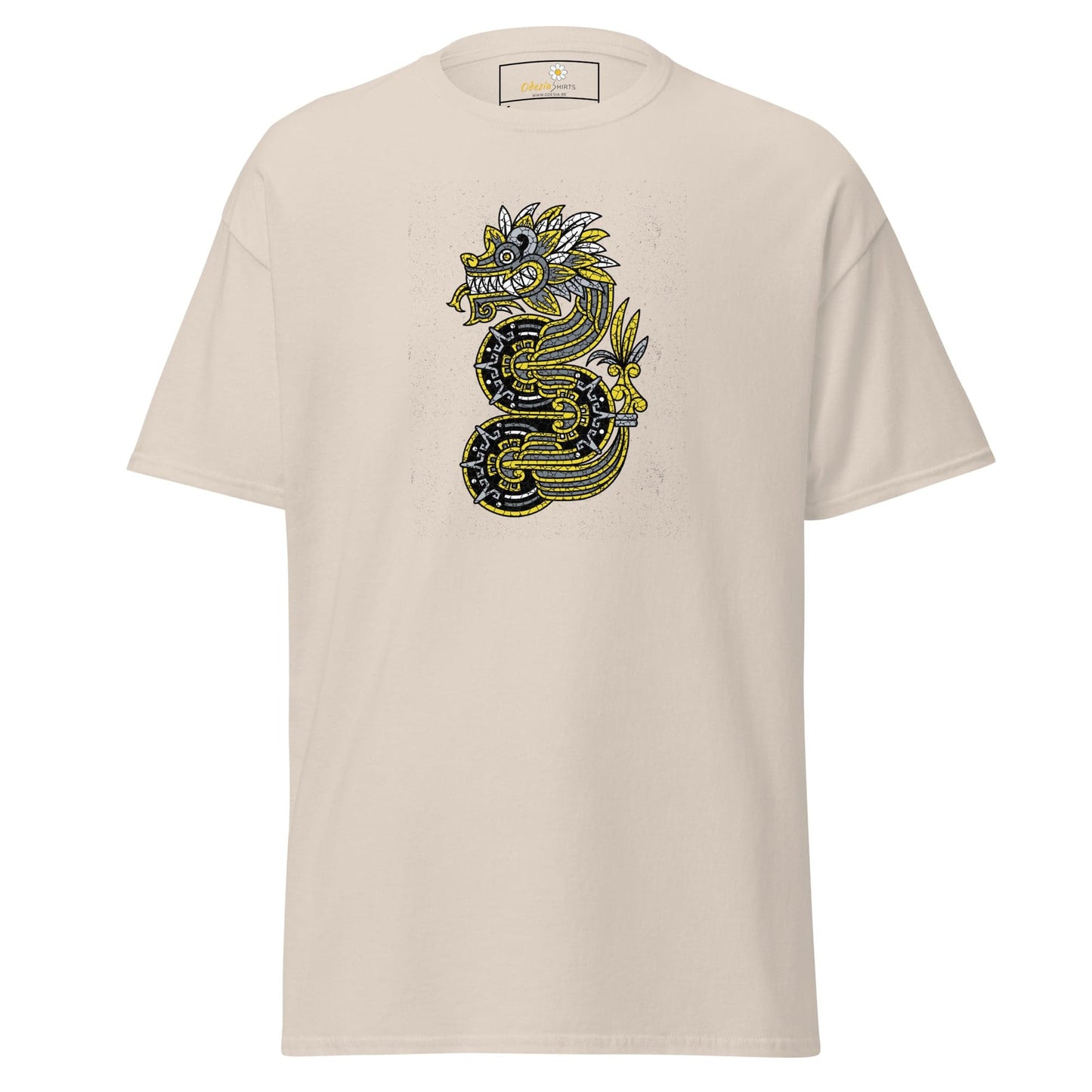 Unisex classic t-shirt - MYSTIC YELLOW GREY DRAGON - REGULAR - Natural / S