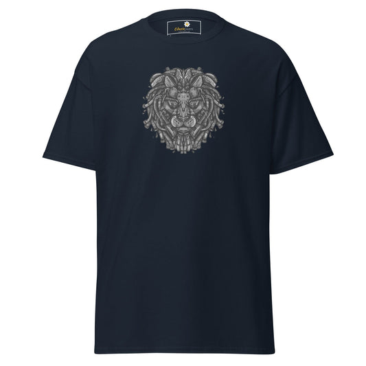 Unisex classic t-shirt - ABSTRACT LION HEAD - REGULAR - Navy / S