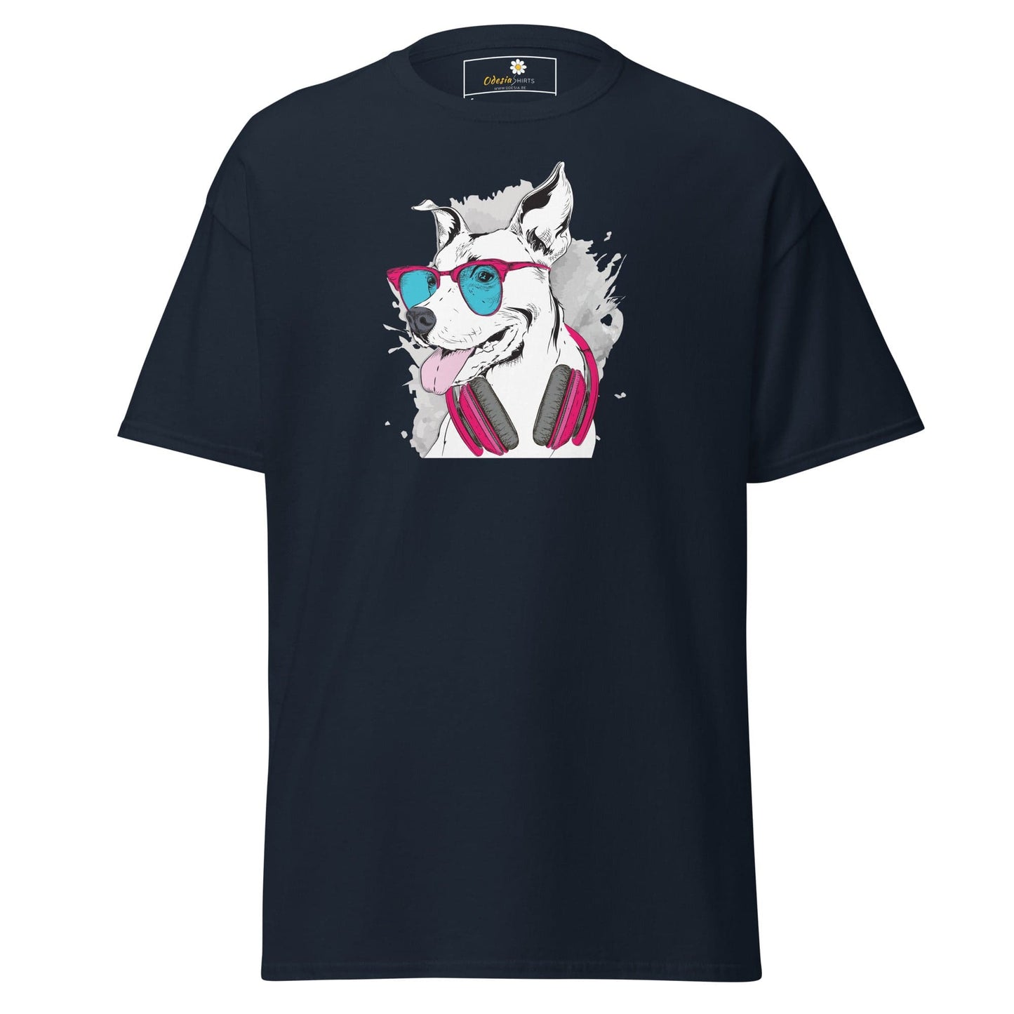 Unisex classic t-shirt - ANIMALS MUSIC DOG - REGULAR - Navy / S