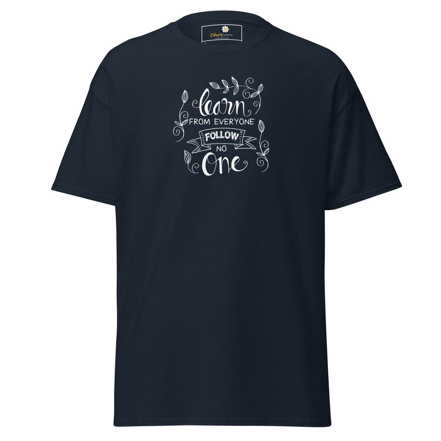 Unisex classic t-shirt - TEXT LEARN FROM EVERYONE - REGULAR - Navy / S