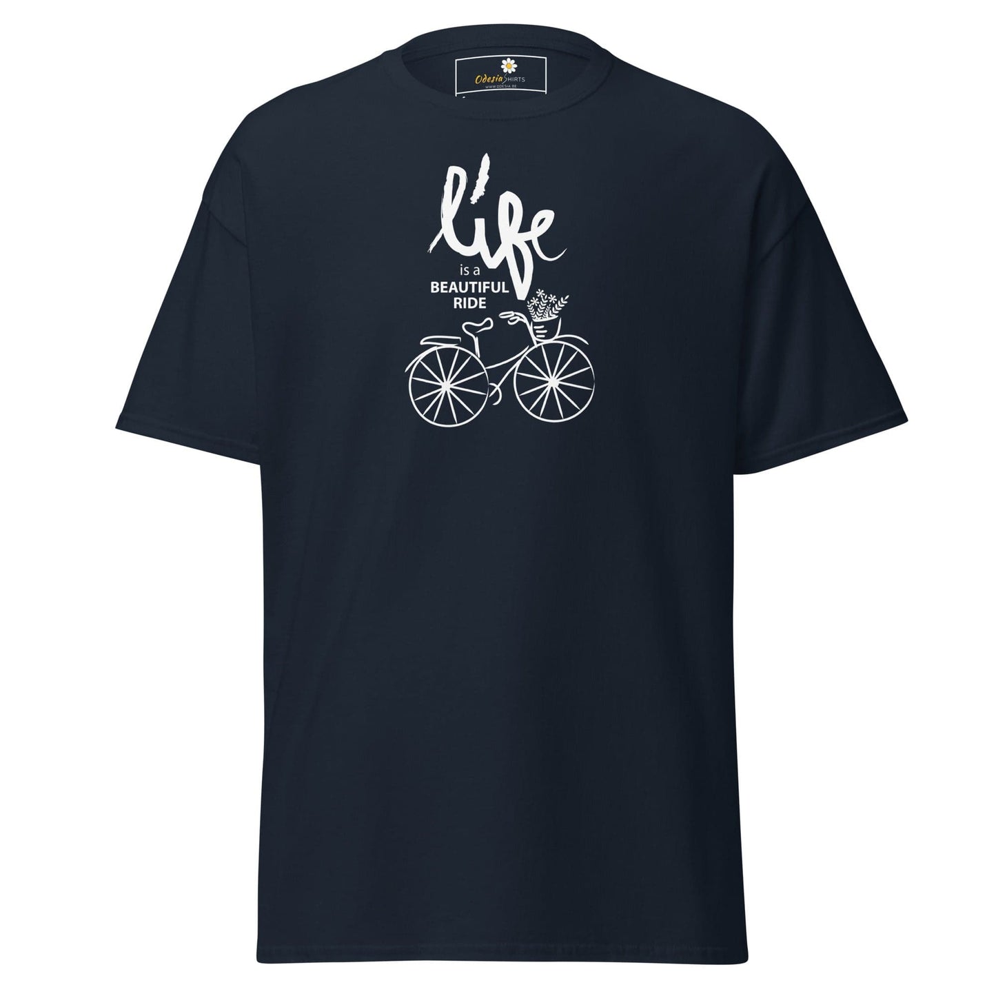 Unisex classic tee - SPORT POSITIVE LIFE BEAUTIFUL - REGULAR - Navy / S