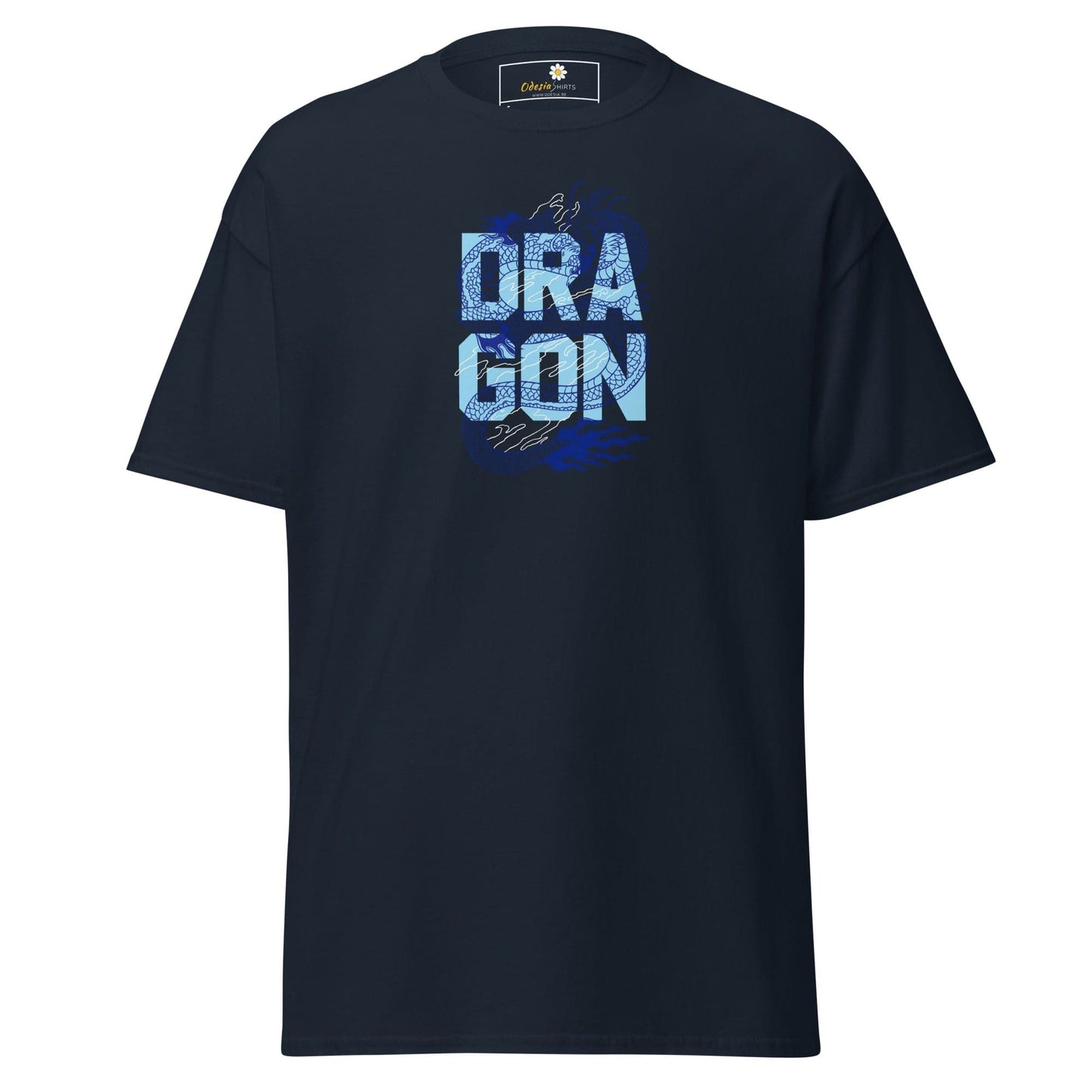 Unisex classic t-shirt - MYSTIC BLUE DRAGON - REGULAR - Navy / S