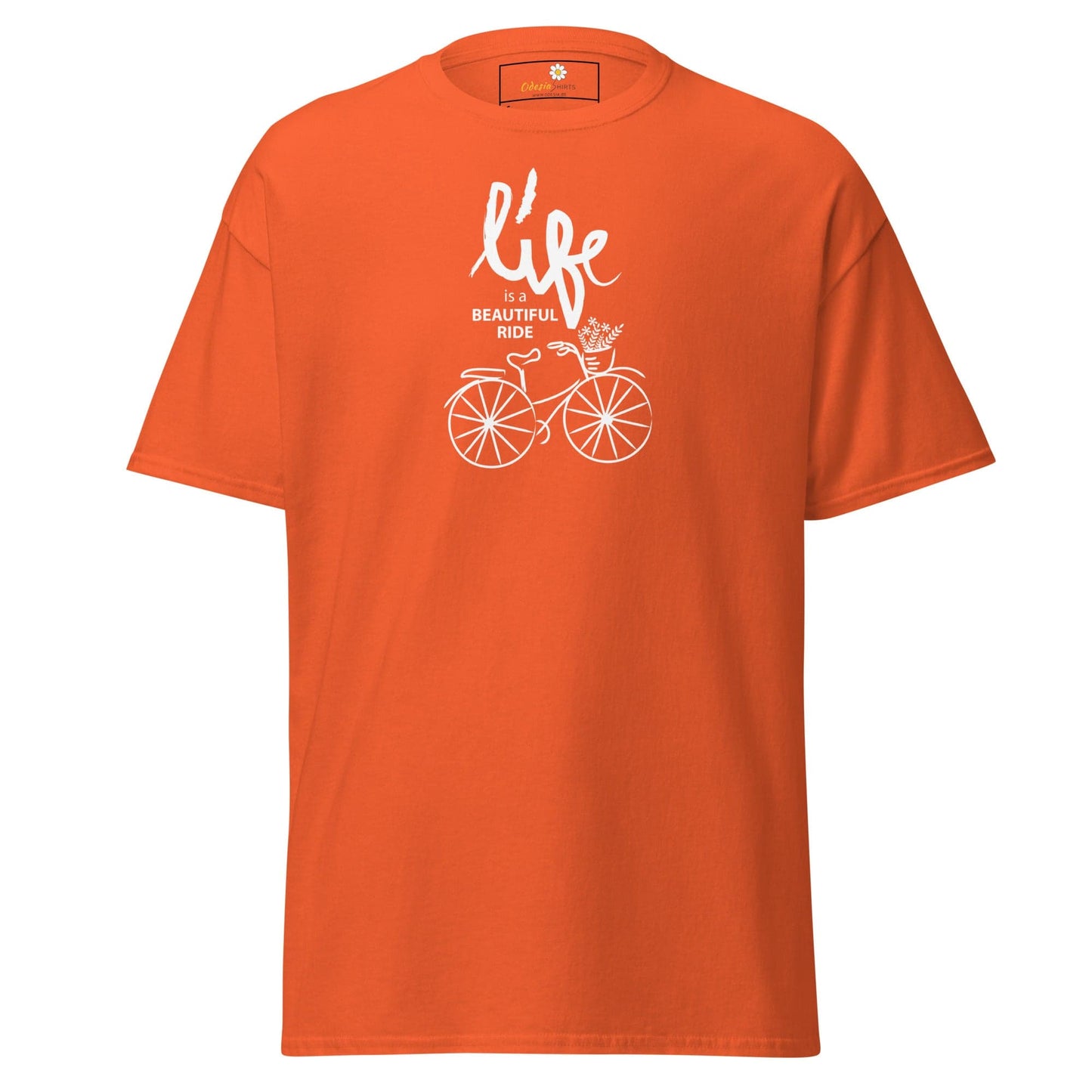 Unisex classic tee - SPORT POSITIVE LIFE BEAUTIFUL - REGULAR - Orange / S
