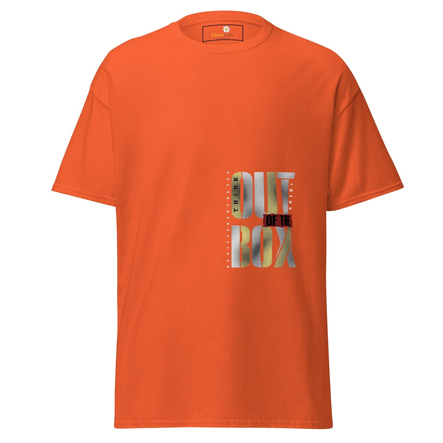 Unisex classic t-shirt - TEXT OUT OTHE BOX - REGULAR - Orange / S