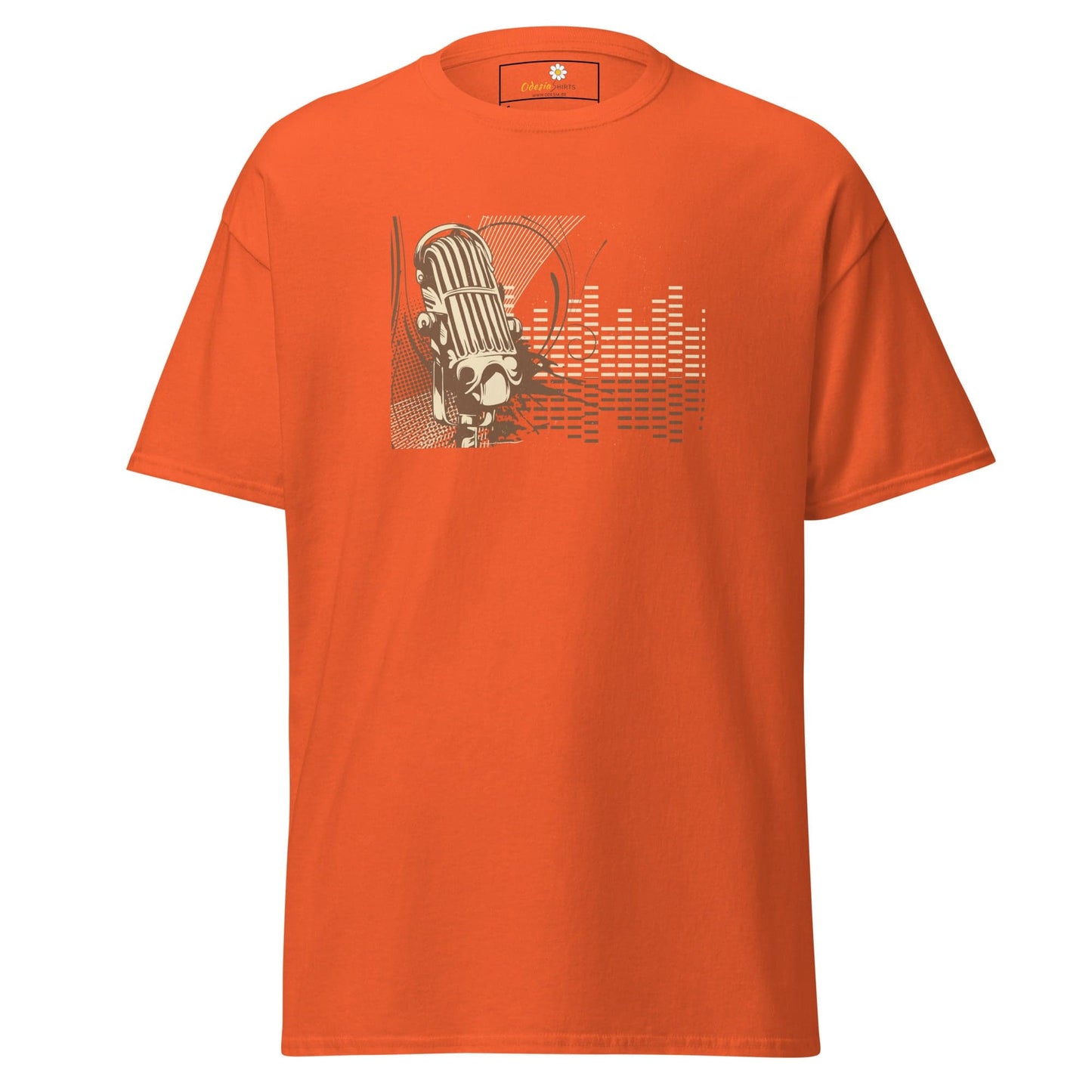 Unisex classic tee - MUSIC MICROPHONE - REGULAR - Orange / S