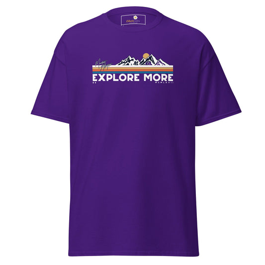 Unisex classic t-shirt - ADVENTURE EXPLORE MORE - REGULAR - Purple / S