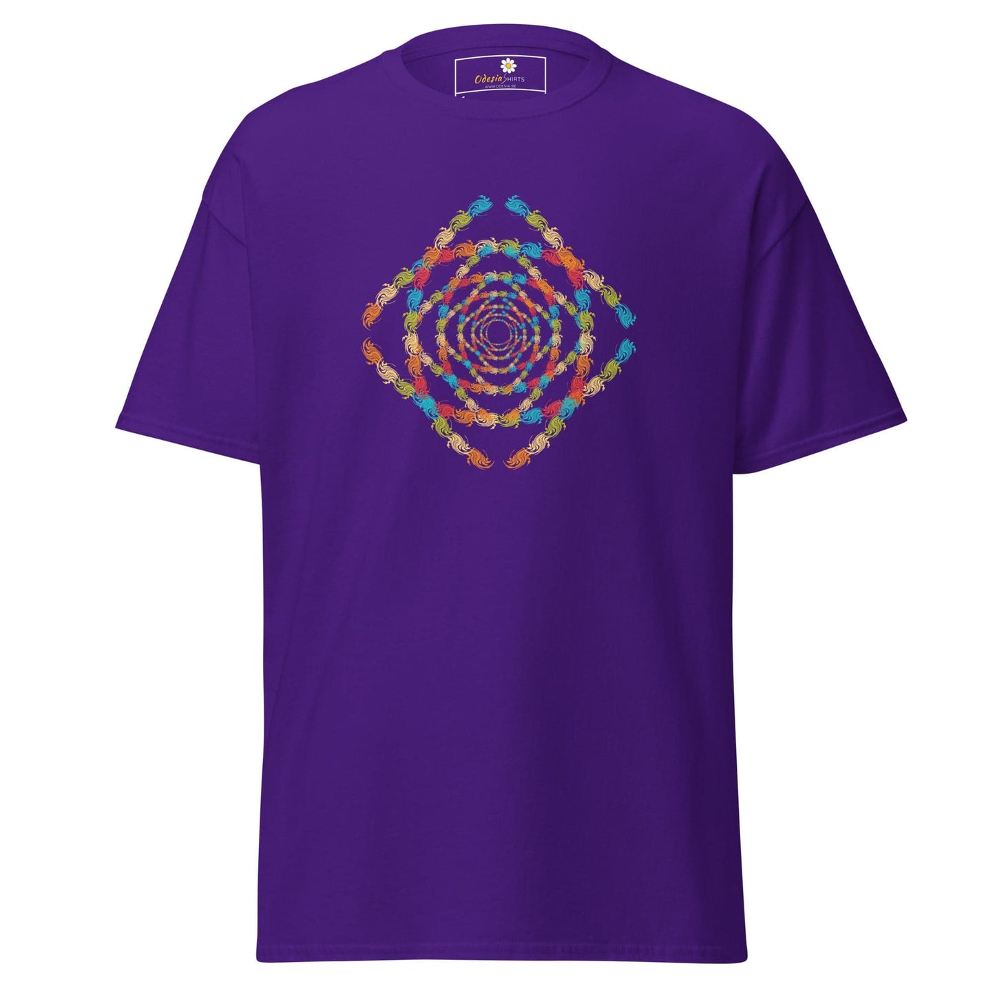 Unisex classic tee - ABSTRACT MISC SQUARE TUNNEL - REGULAR - Purple / S