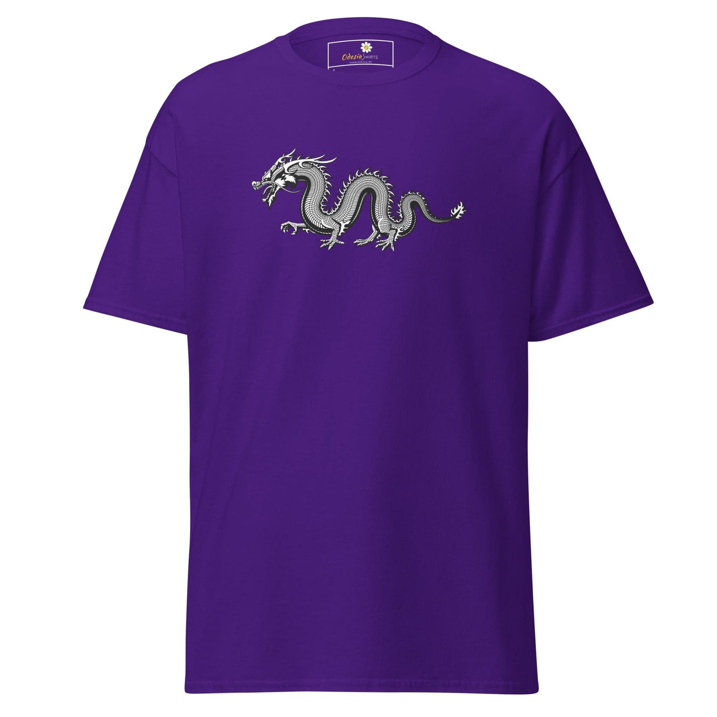 Unisex classic t-shirt - MYSTIC GREY DRAGON - REGULAR - Purple / S