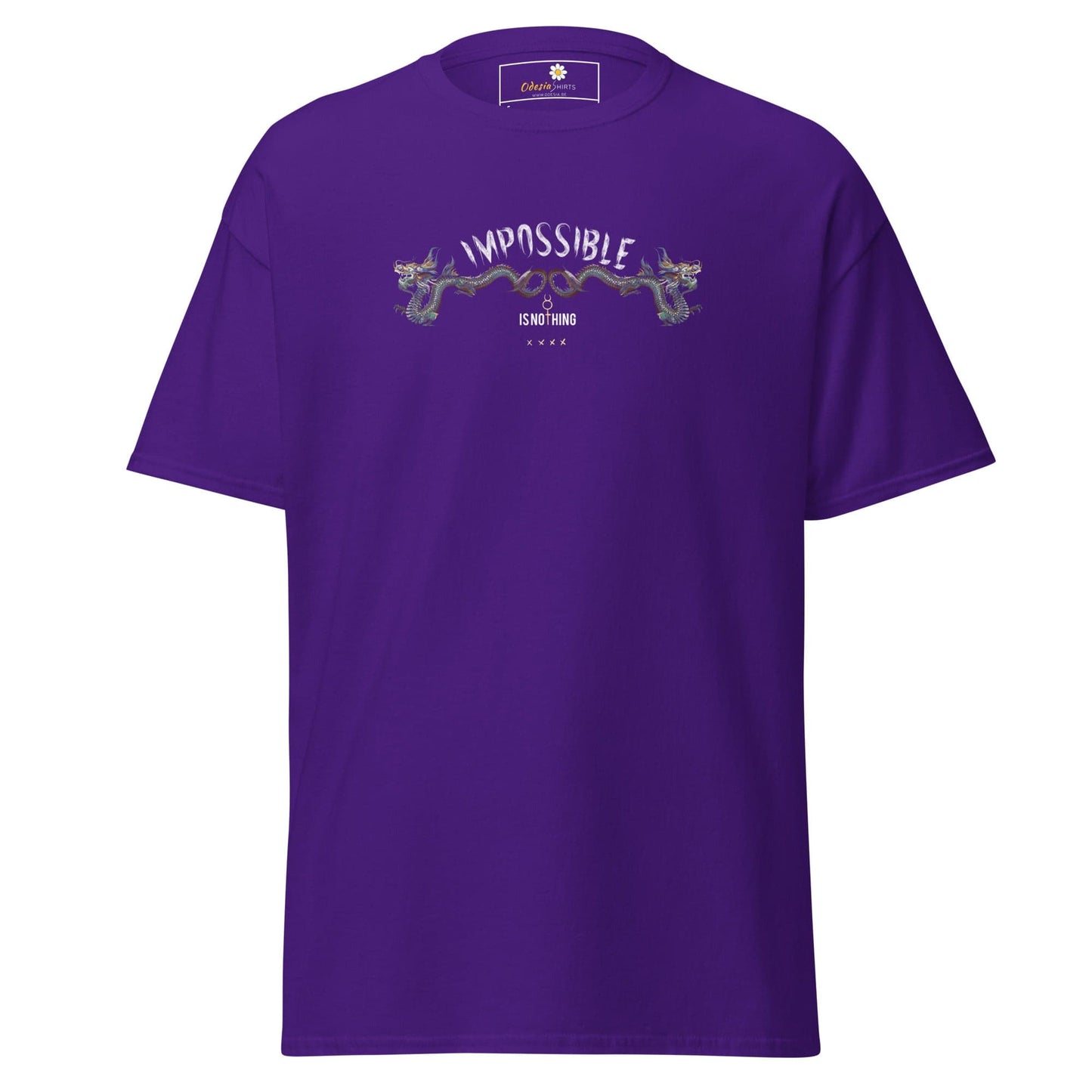 Unisex classic t-shirt - MYSTIC IMPOSSIBLE IS NOTHING - REGULAR - Purple / S
