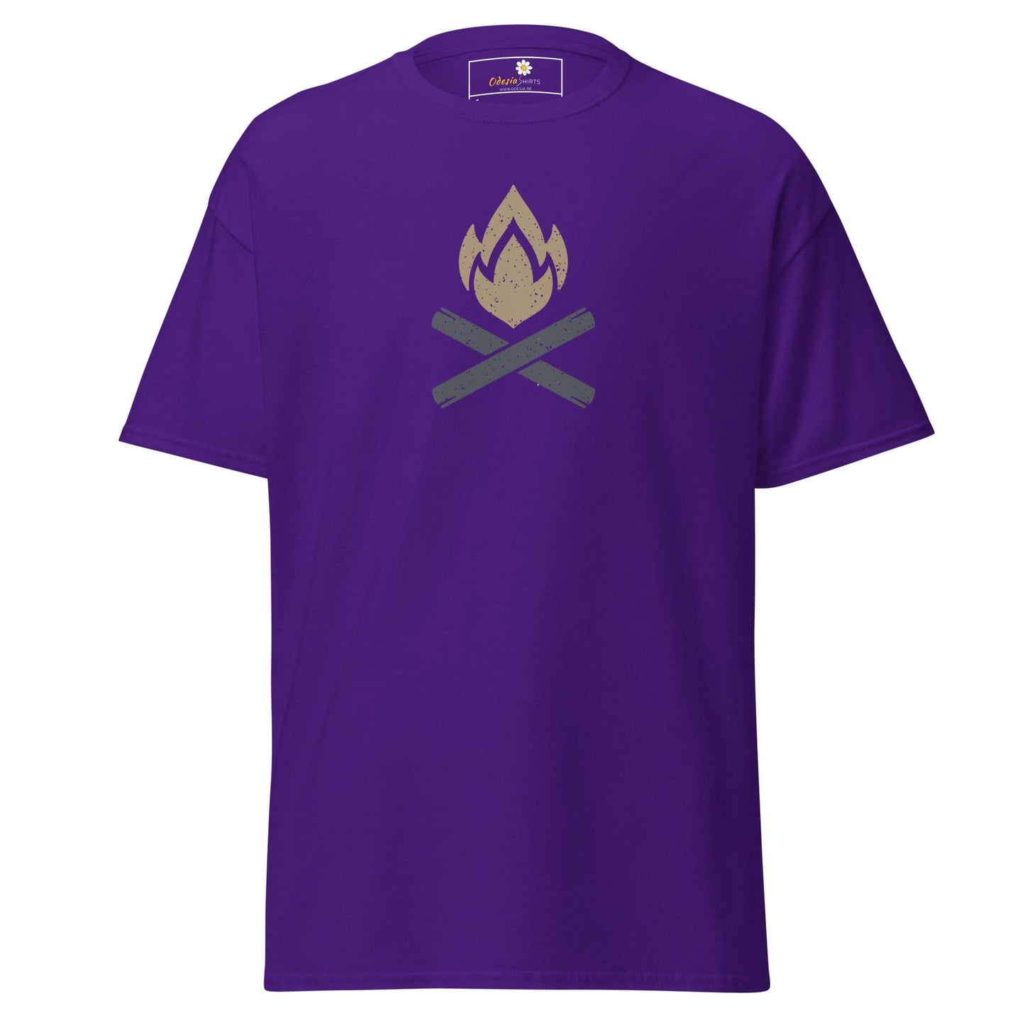 Unisex classic tee - ADVENTURE CAMP FIRE - REGULAR - Purple / S