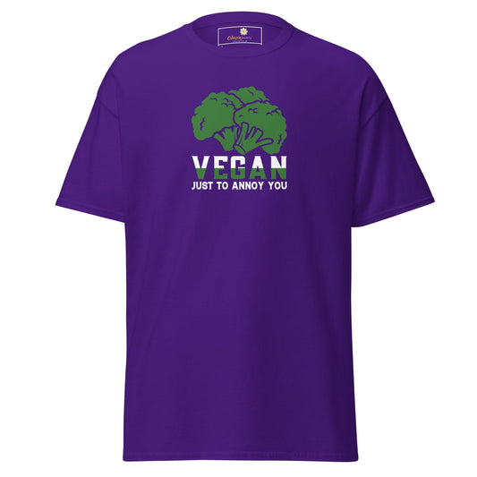 Unisex classic tee - GREEN VEGAN TO ANNOY YOU - REGULAR - Purple / S