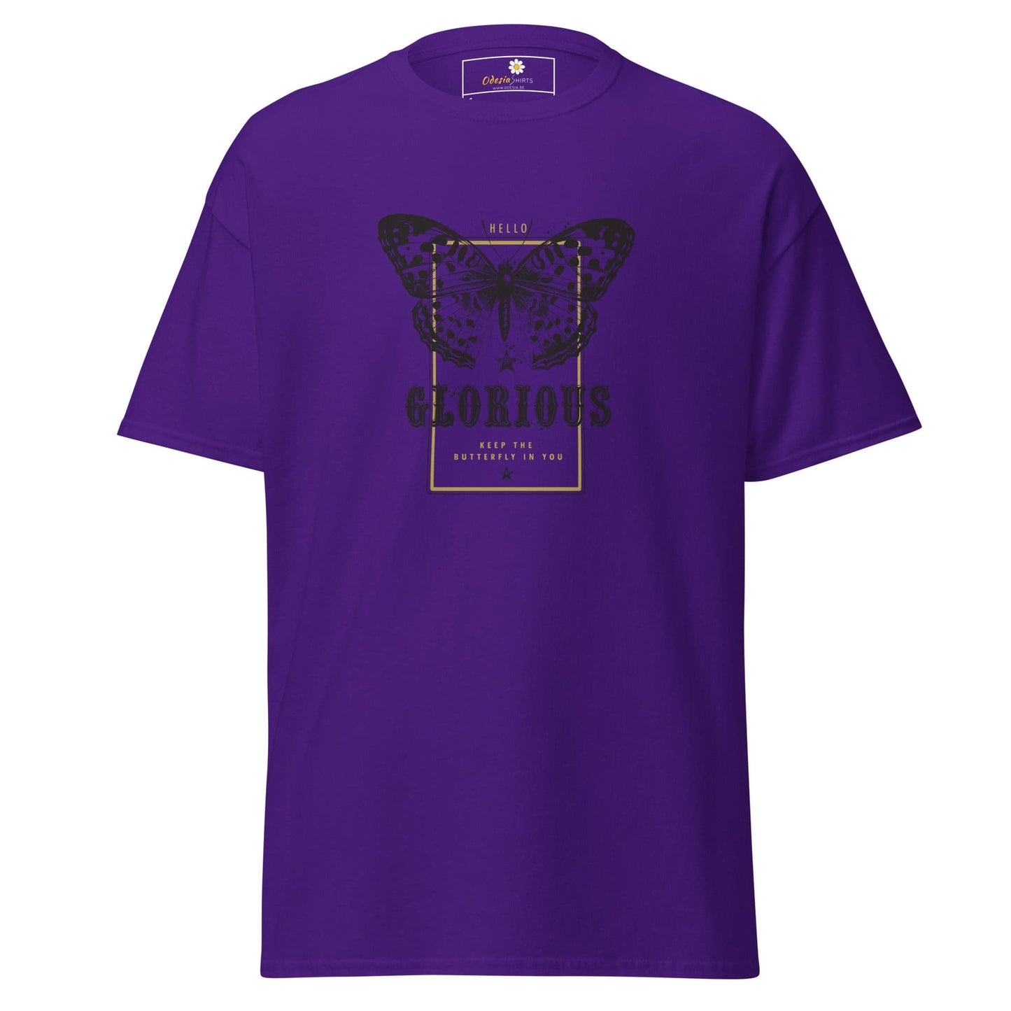 Unisex classic tee - ANIMALS GLORIOUS BUTTERFLY - REGULAR - Purple / S
