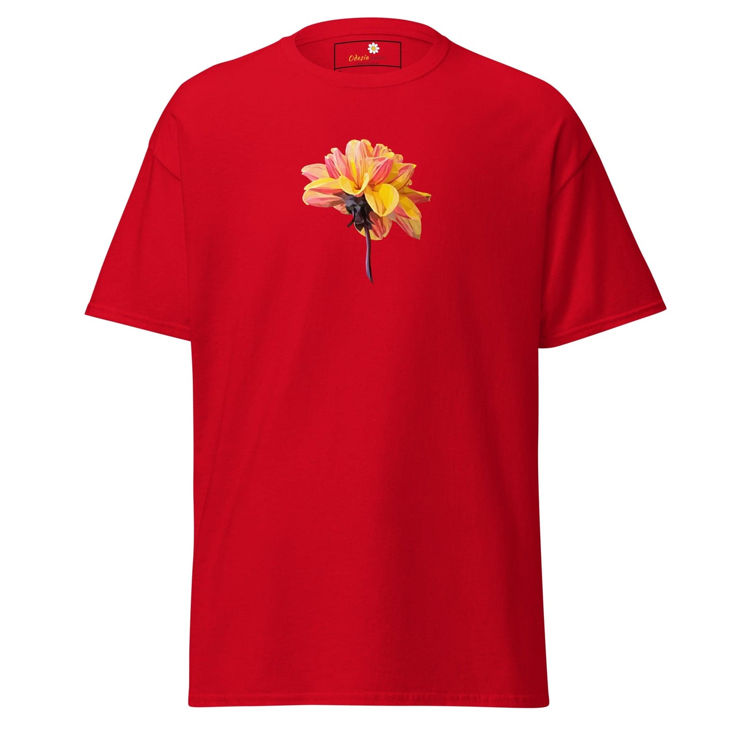 Unisex classic t-shirt - NATURE RED YELLOW FLOWER - REGULAR - Red / S