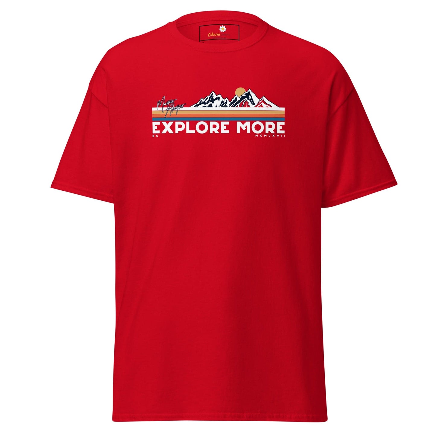 Unisex classic t-shirt - ADVENTURE EXPLORE MORE - REGULAR - Red / S