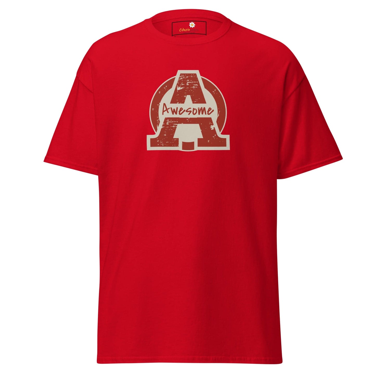 Unisex classic t-shirt - TEXT AWESOME - REGULAR - Red / S