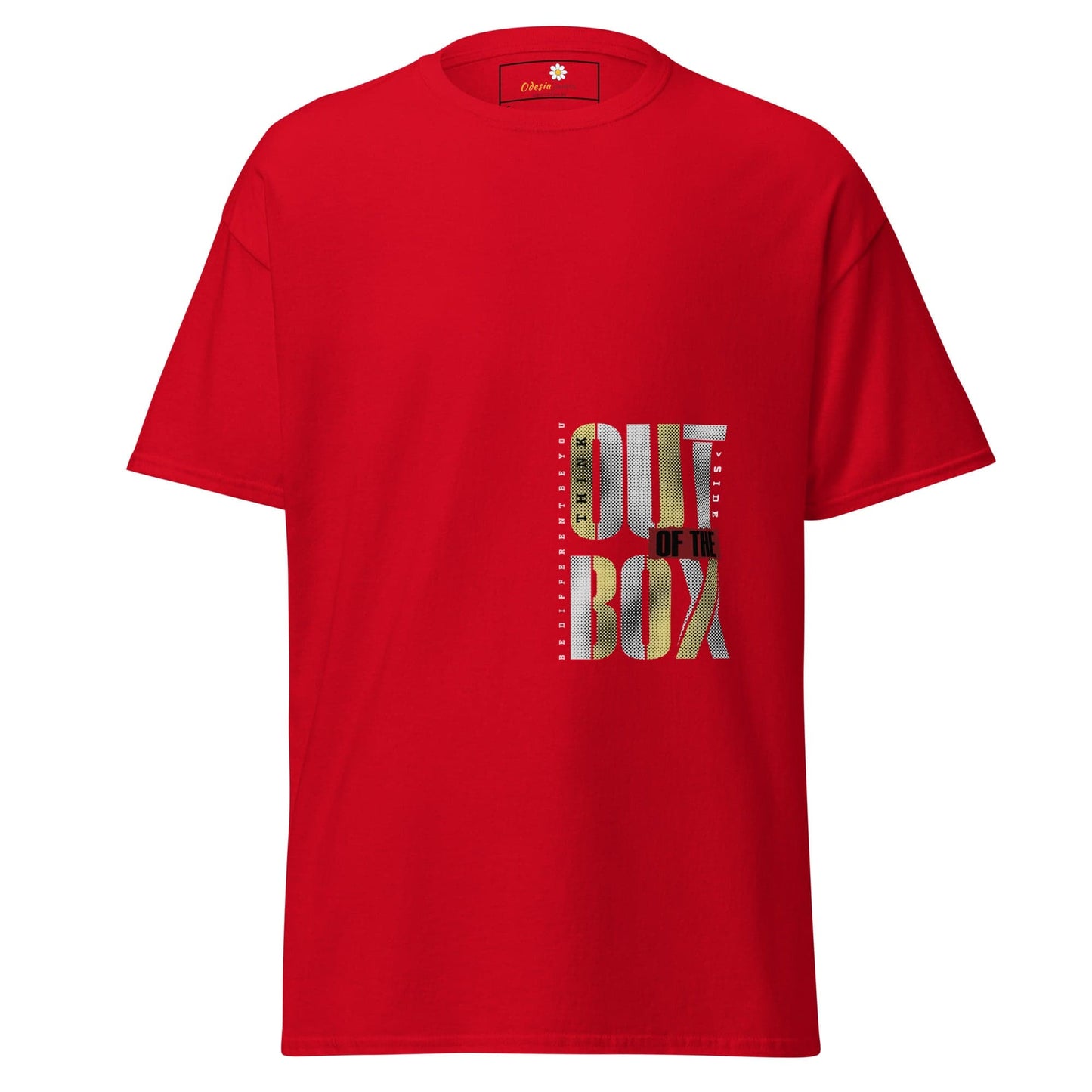 Unisex classic t-shirt - TEXT OUT OTHE BOX - REGULAR - Red / S