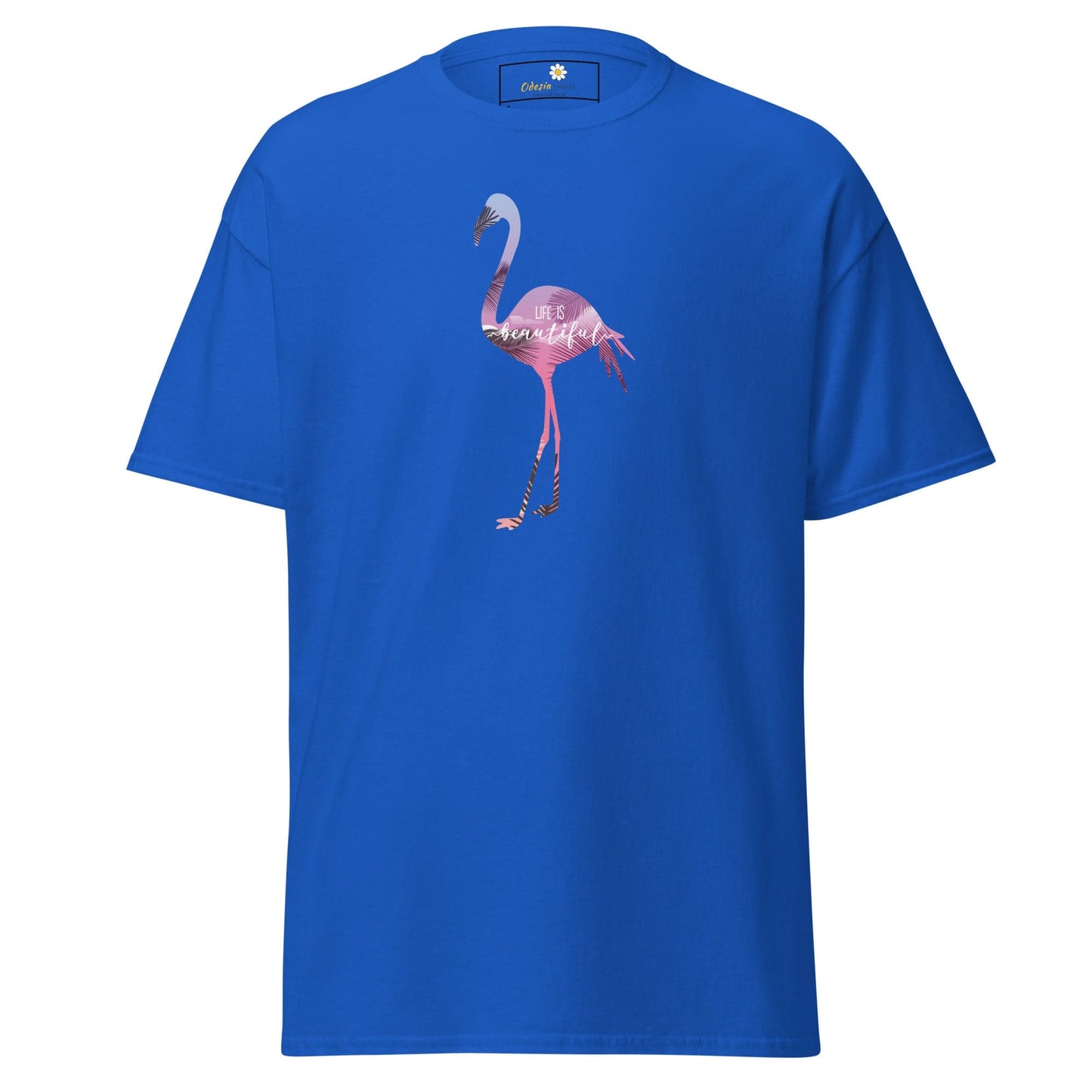 Unisex classic tee - WILD LIFE FLAMINGO - REGULAR - Royal / S