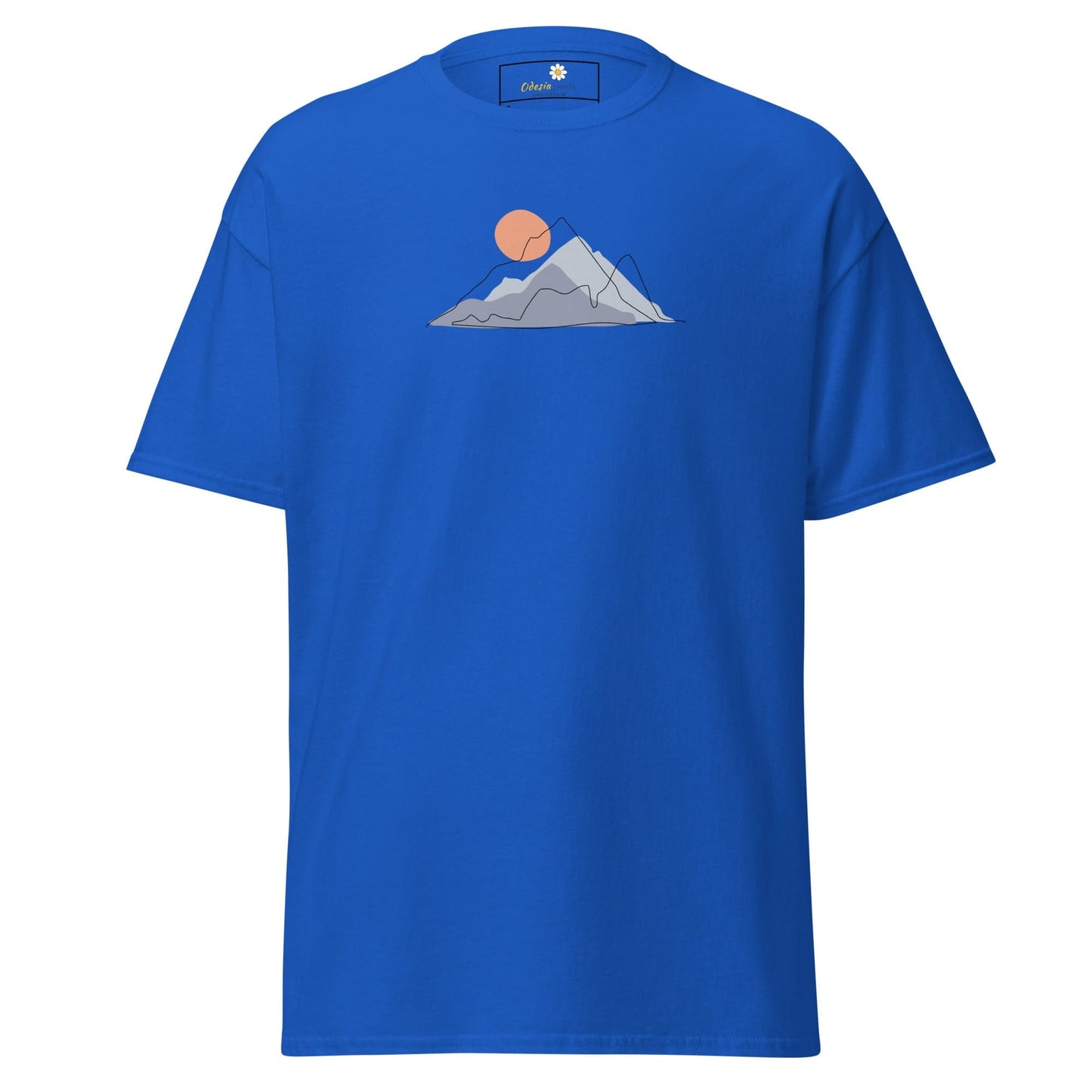 Unisex classic tee - NATURE MOUNTAIN SUN - REGULAR - Royal / S