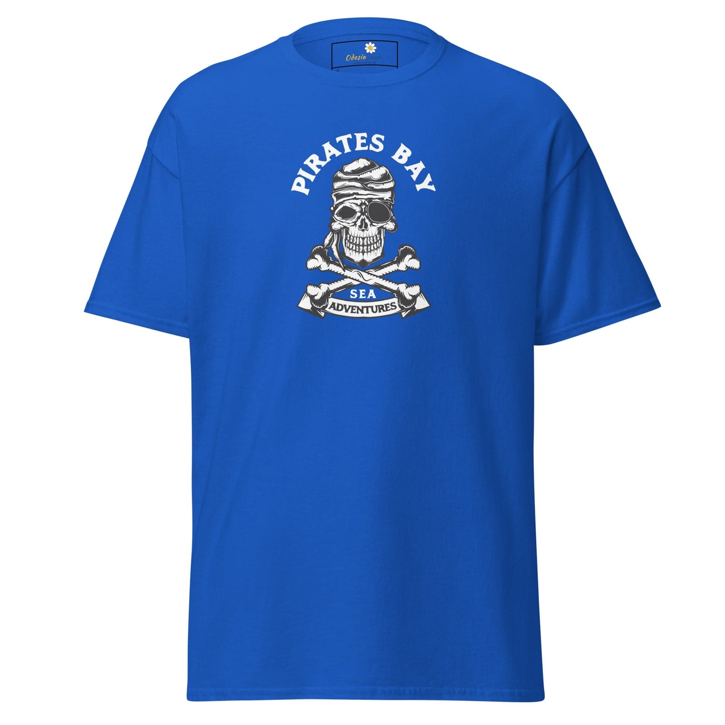Unisex classic t-shirt - SKULL PIRATES BAY - REGULAR - Royal / S