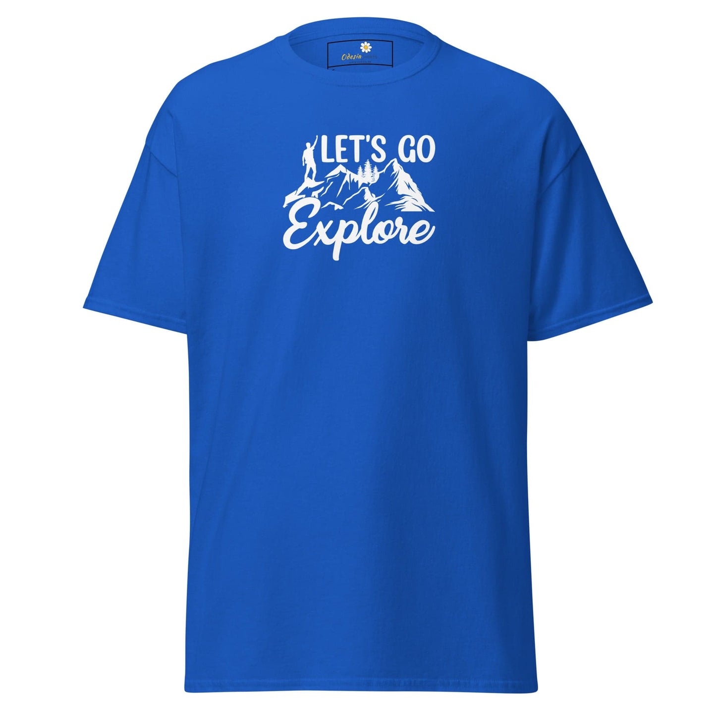 Unisex classic tee - ADVENTURE LETS GO EXPLORE - REGULAR - Royal / S