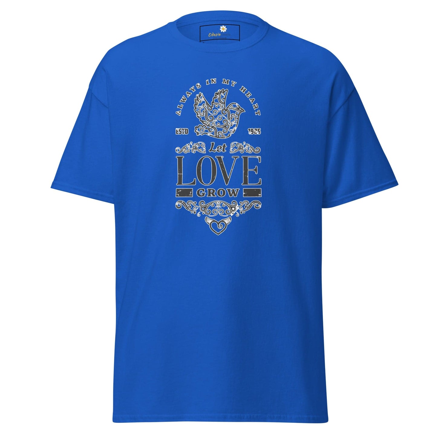 Unisex classic tee - POSITIVE LET LOVE GROW - REGULAR - Royal / S