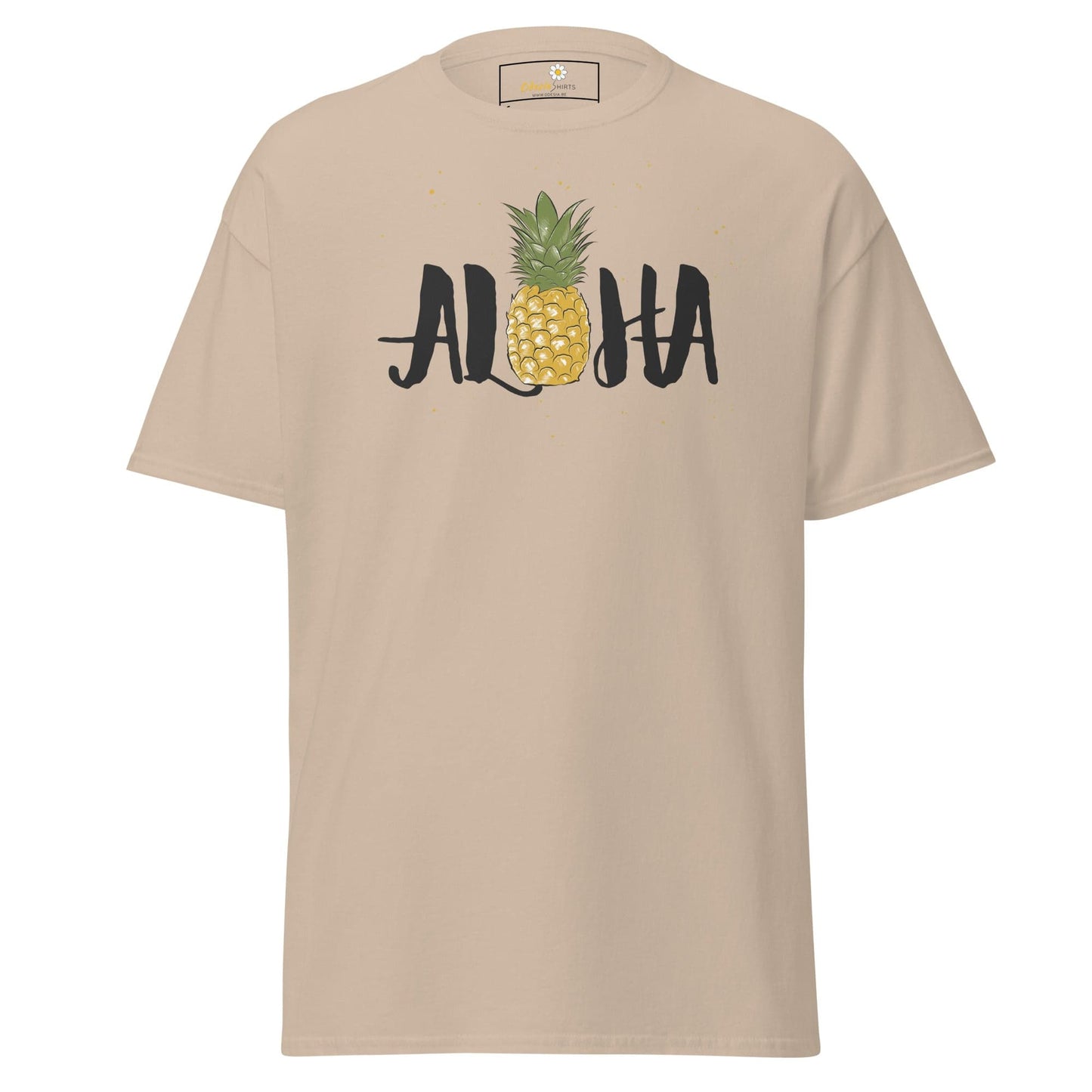 Unisex classic t-shirt - POSITIVE ALOHA HAWAI PINEAPPLE - REGULAR - Sand / S
