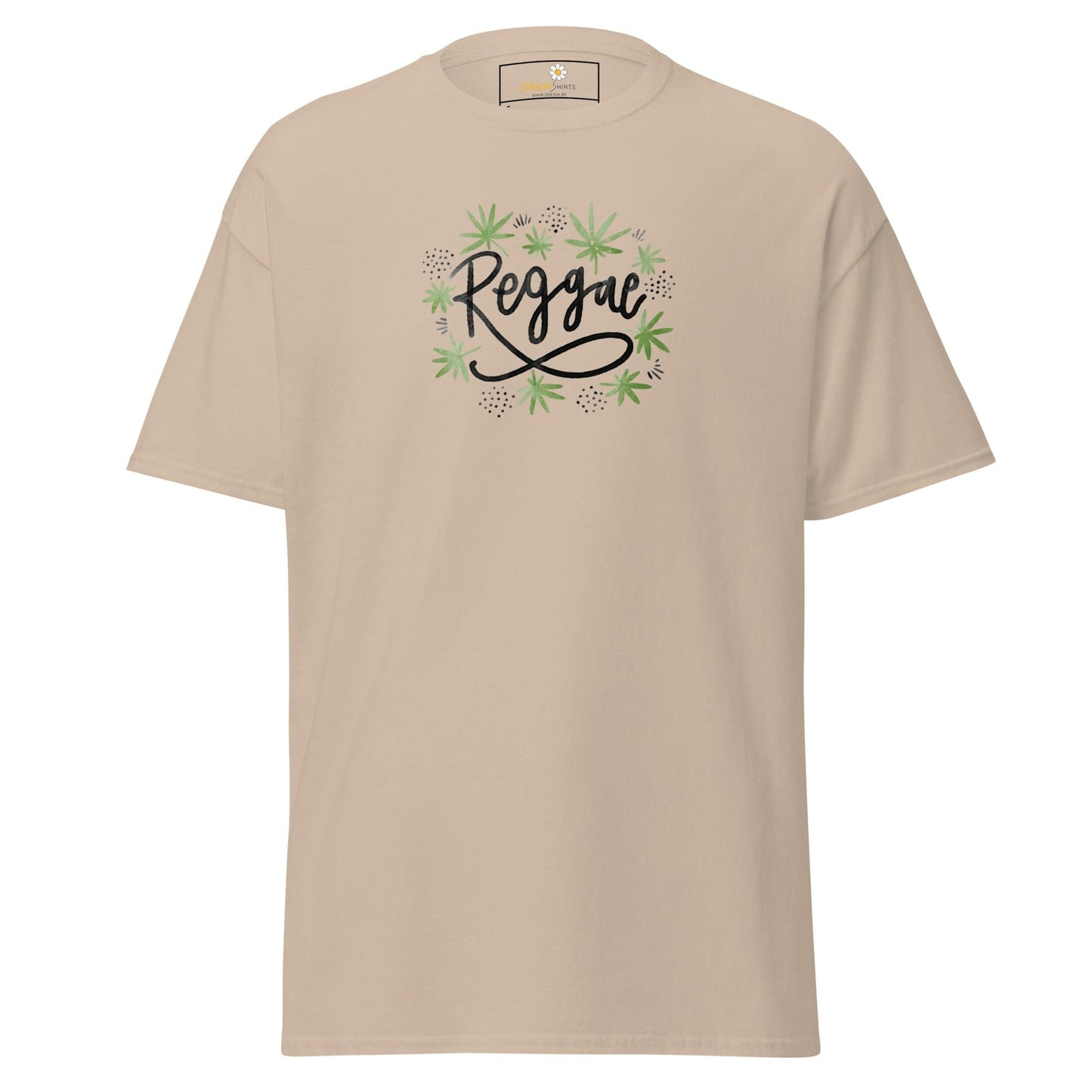 Unisex classic t-shirt - MUSIC REGGAE LEAVES - REGULAR - Sand / S