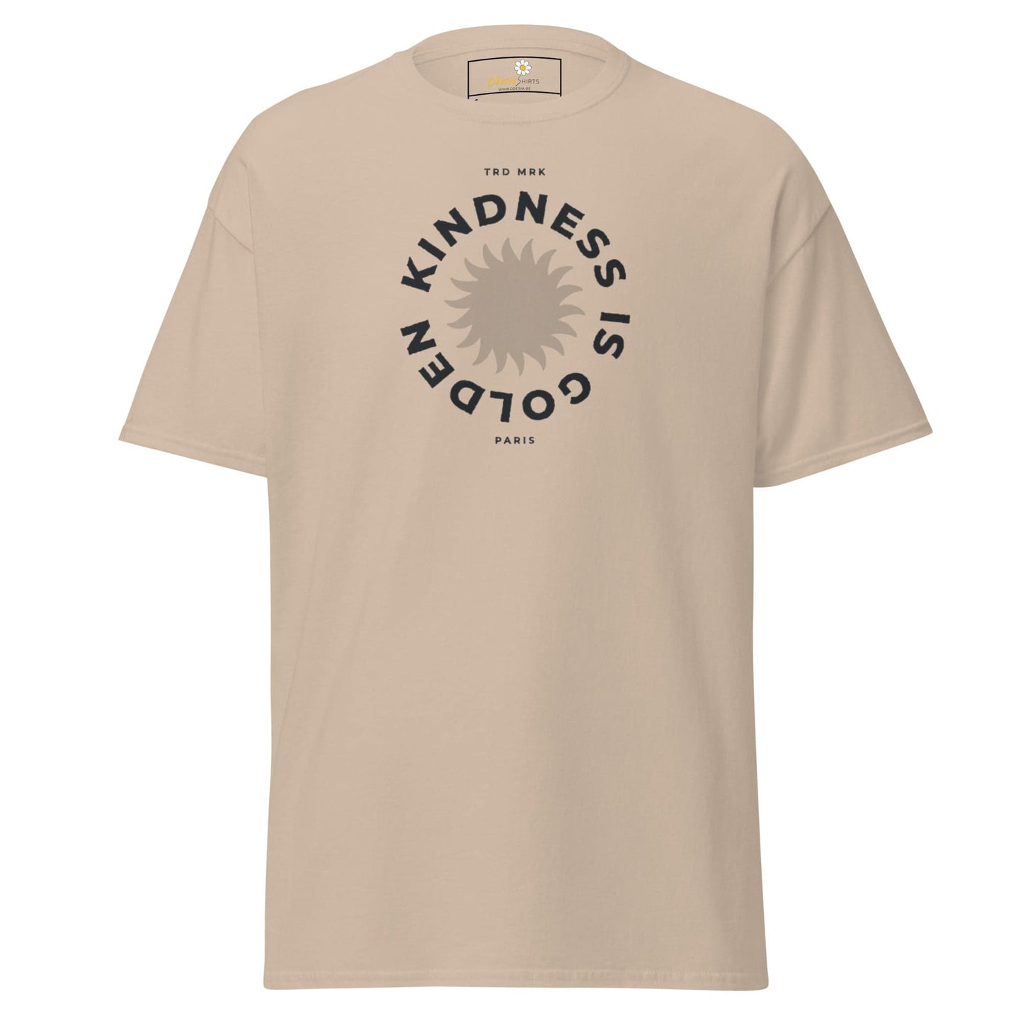 Unisex classic t-shirt - TEXT KINDNESS IS GOLDEN - REGULAR - Sand / S