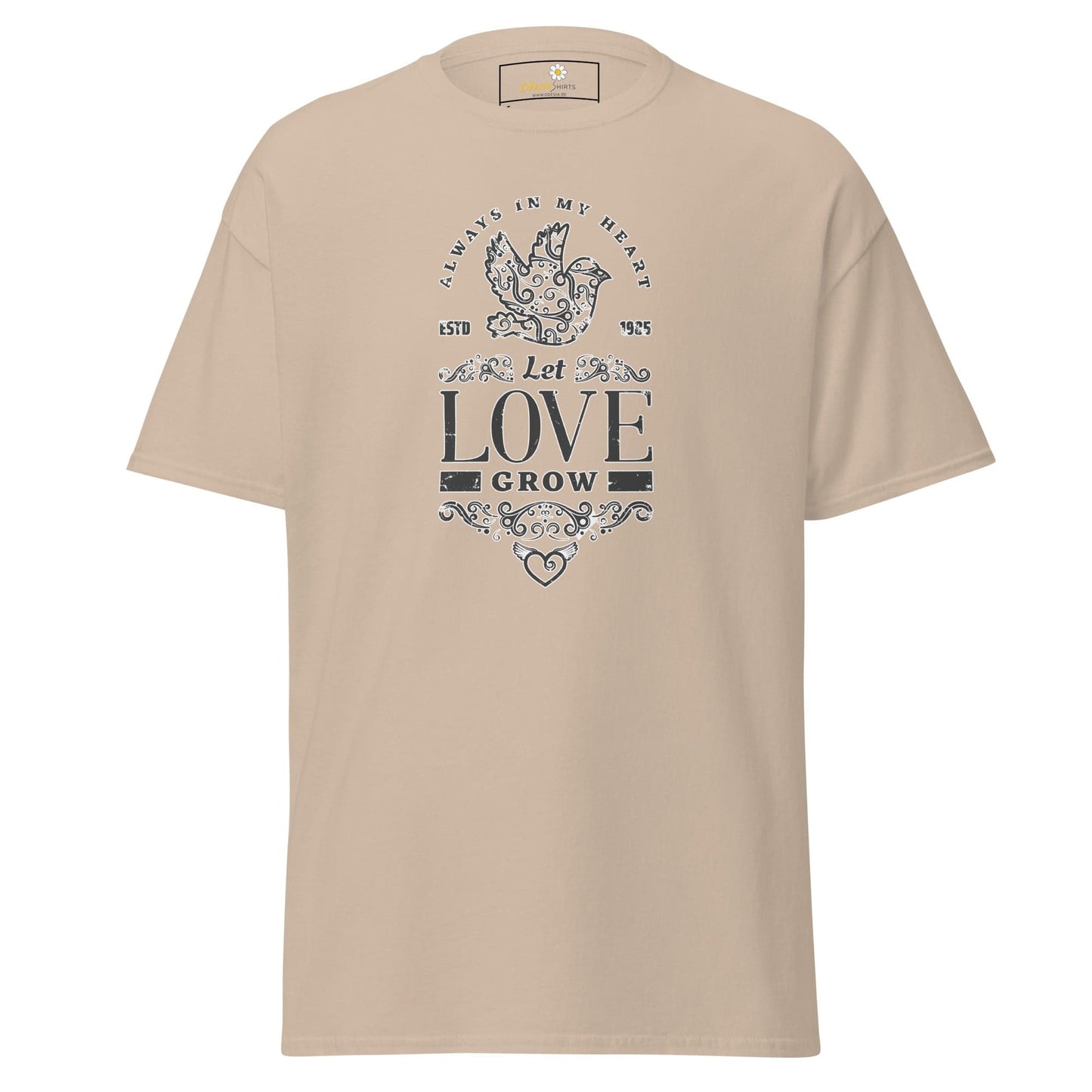 Unisex classic tee - POSITIVE LET LOVE GROW - REGULAR - Sand / S