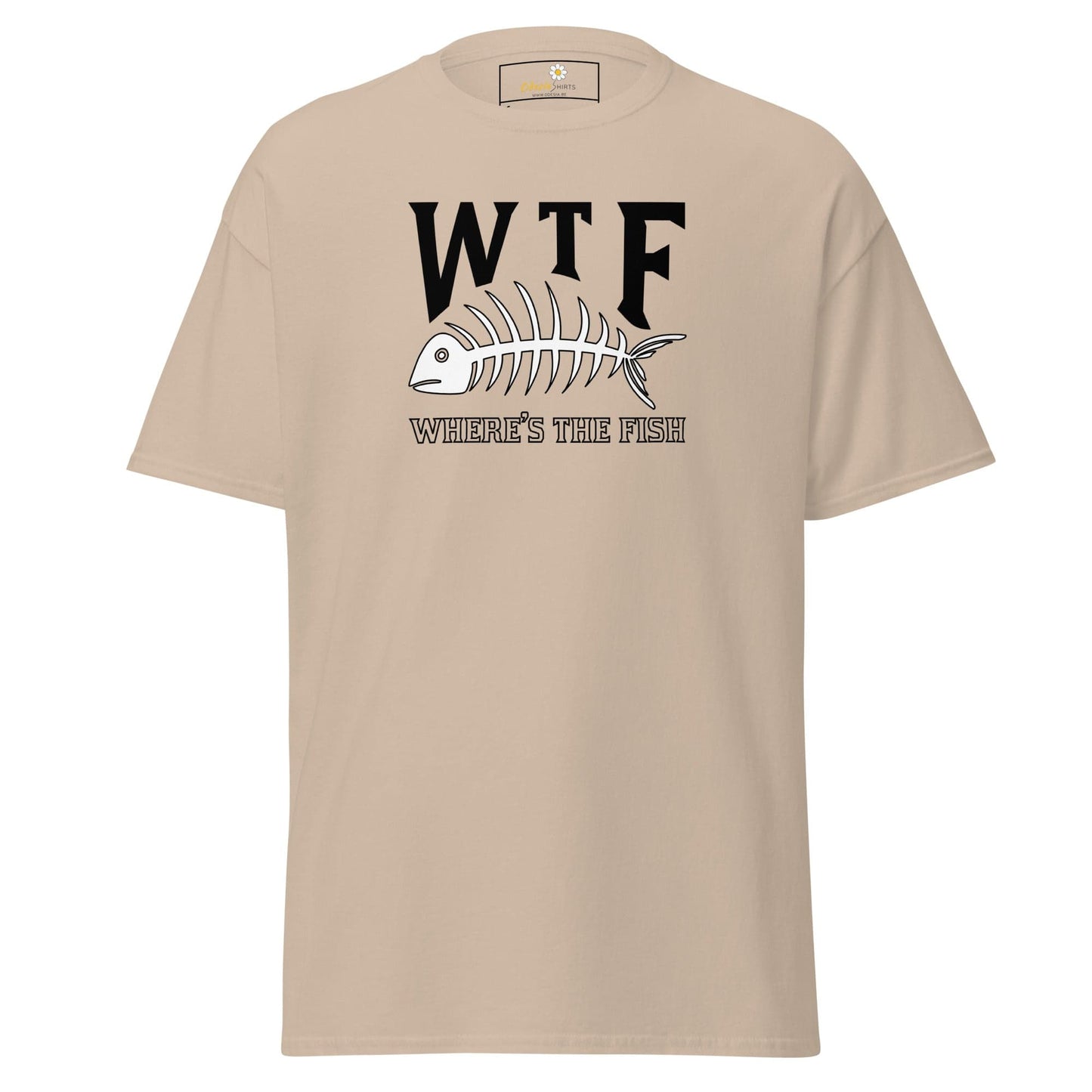 Unisex classic t-shirt - FUN WHERES THE FISH - REGULAR - Sand / S