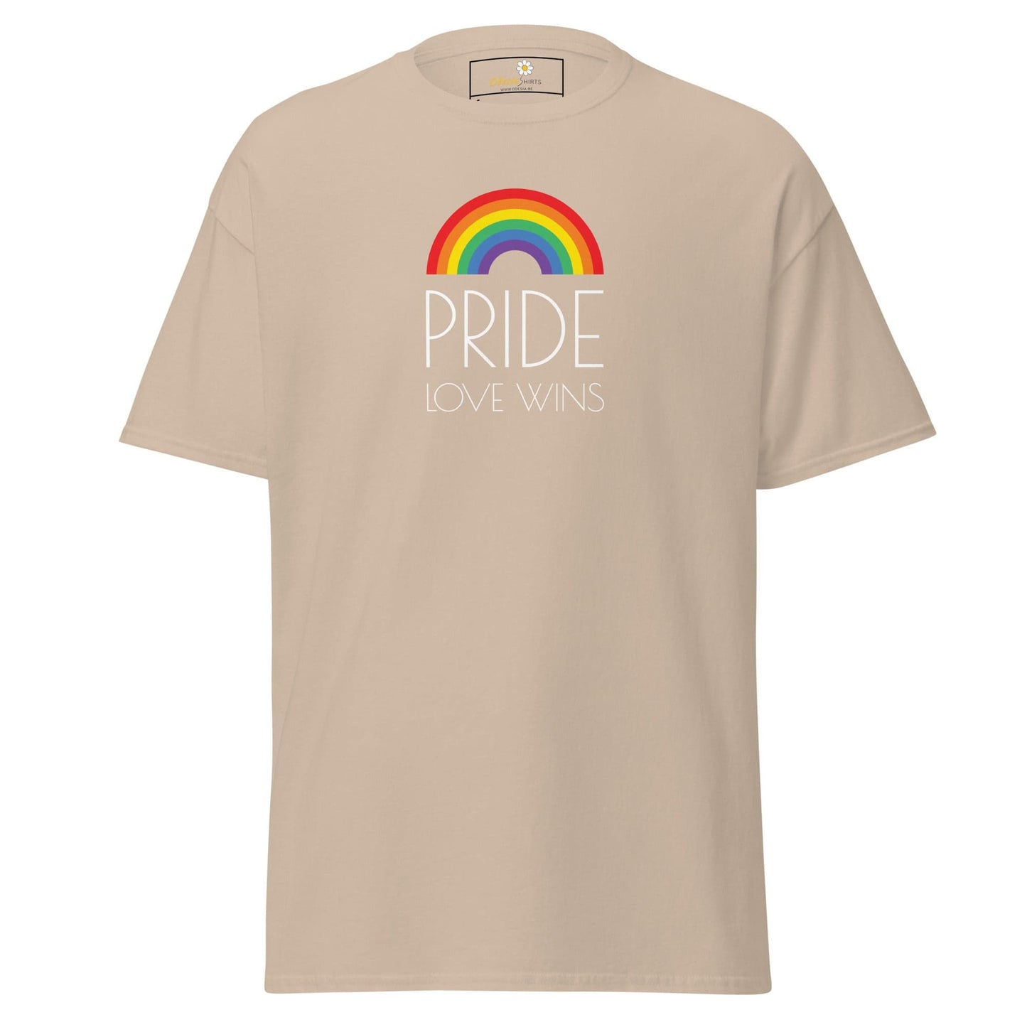 Unisex classic t-shirt - LGBTQ PRIDE LOVE WINS - REGULAR - Sand / S